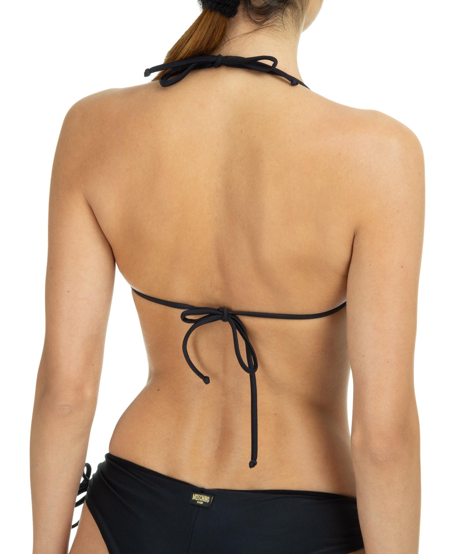 Moschino Big M Buckle Bikini Top in Black | Lyst