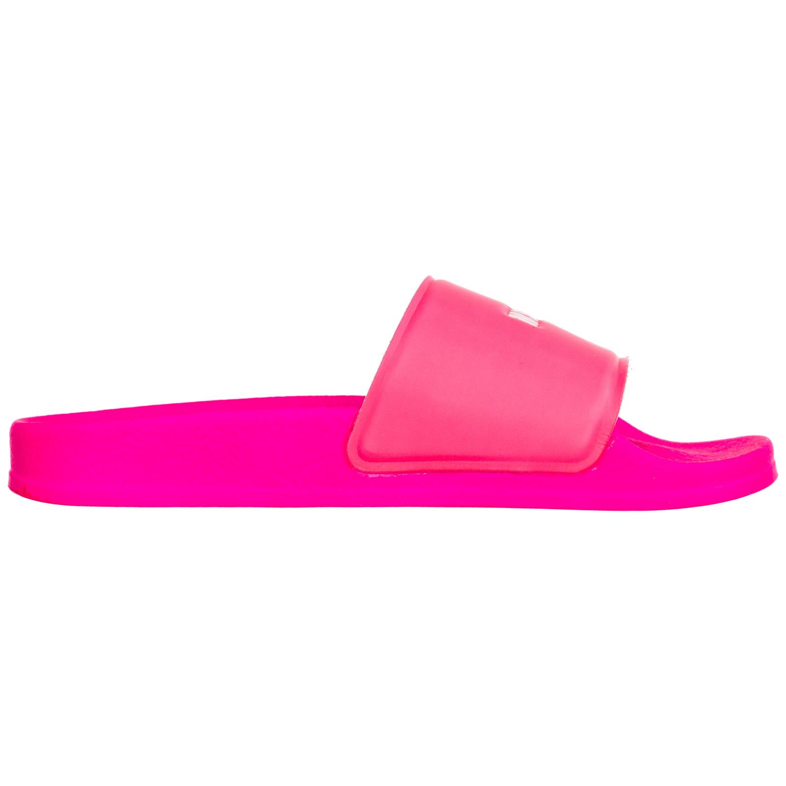 MSGM Rubber Logo Print Slides in Neon Fuchsia (Pink) - Lyst