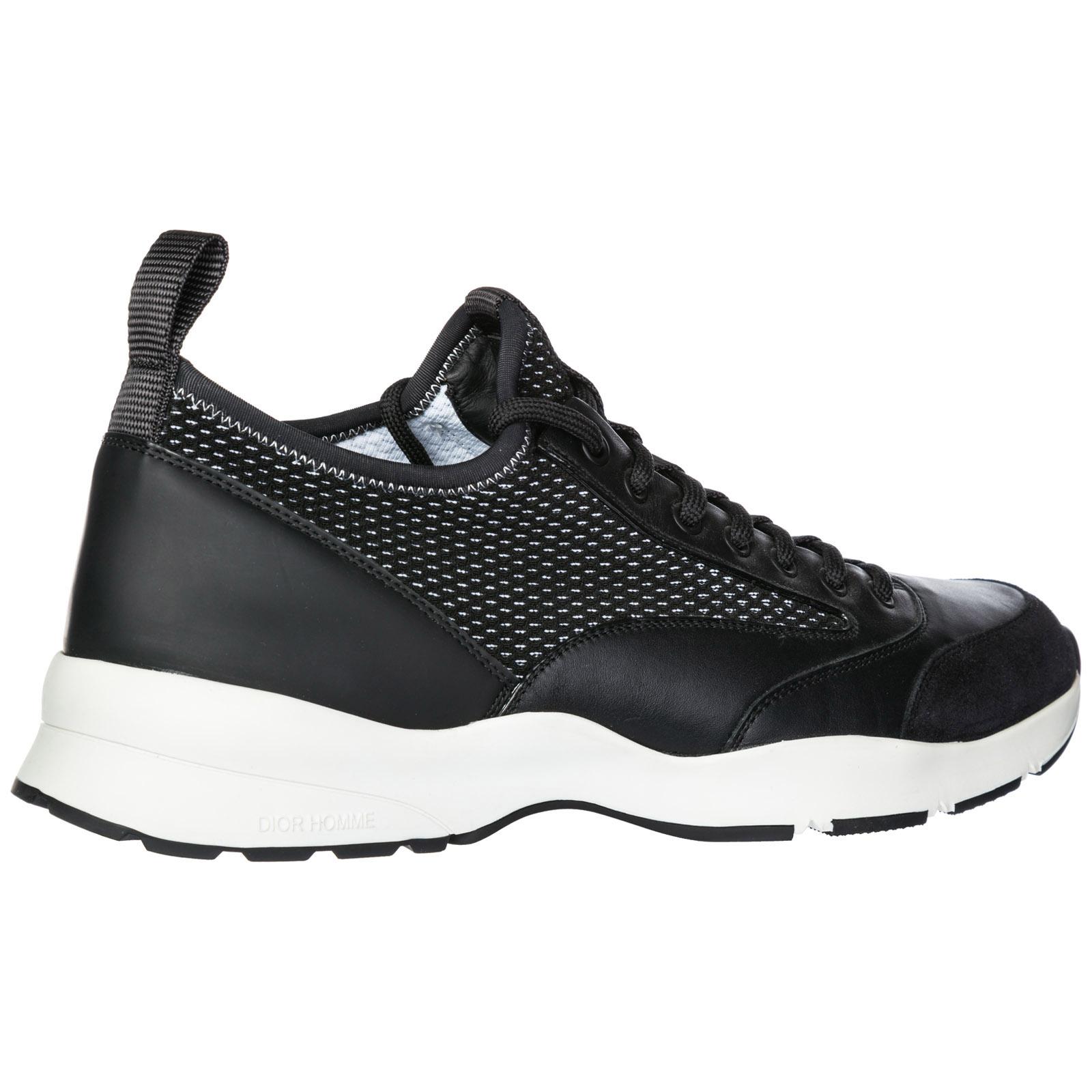 Dior Men's Shoes Leather Trainers Sneakers in Black for Men - Lyst