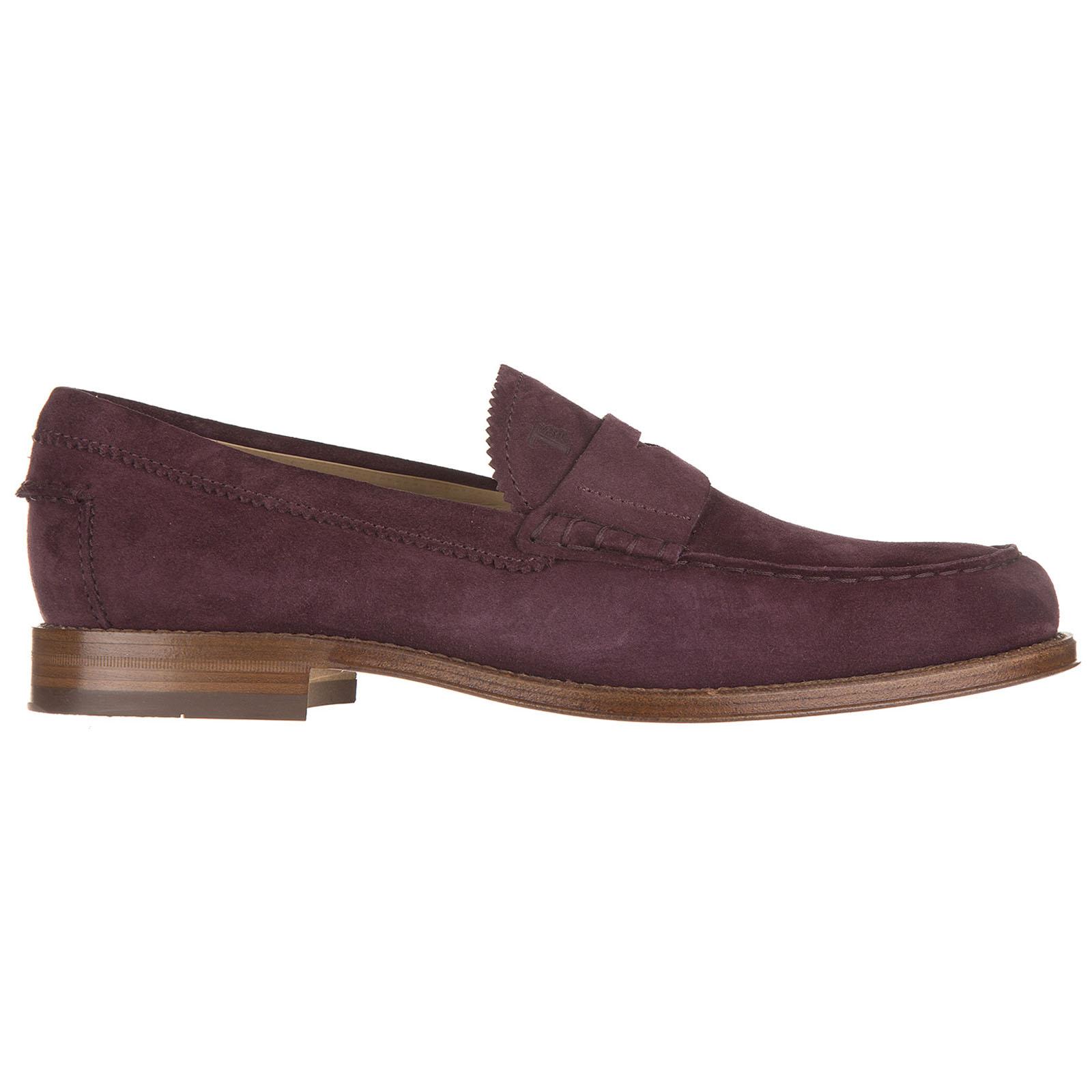 Tod's Men's Suede Loafers Moccasins in Purple for Men - Lyst