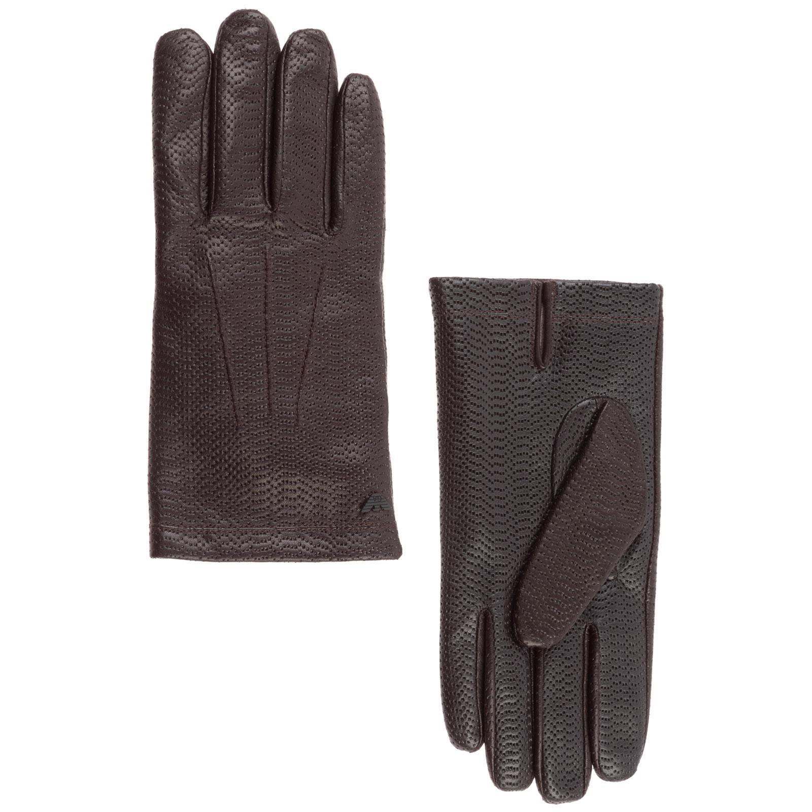Emporio Armani Men\u0026#39;s Leather Gloves in Brown for Men - Lyst