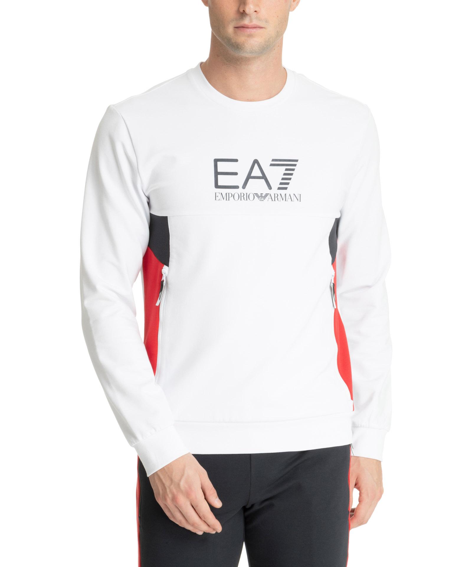 Ea7 sweatshirt white deals