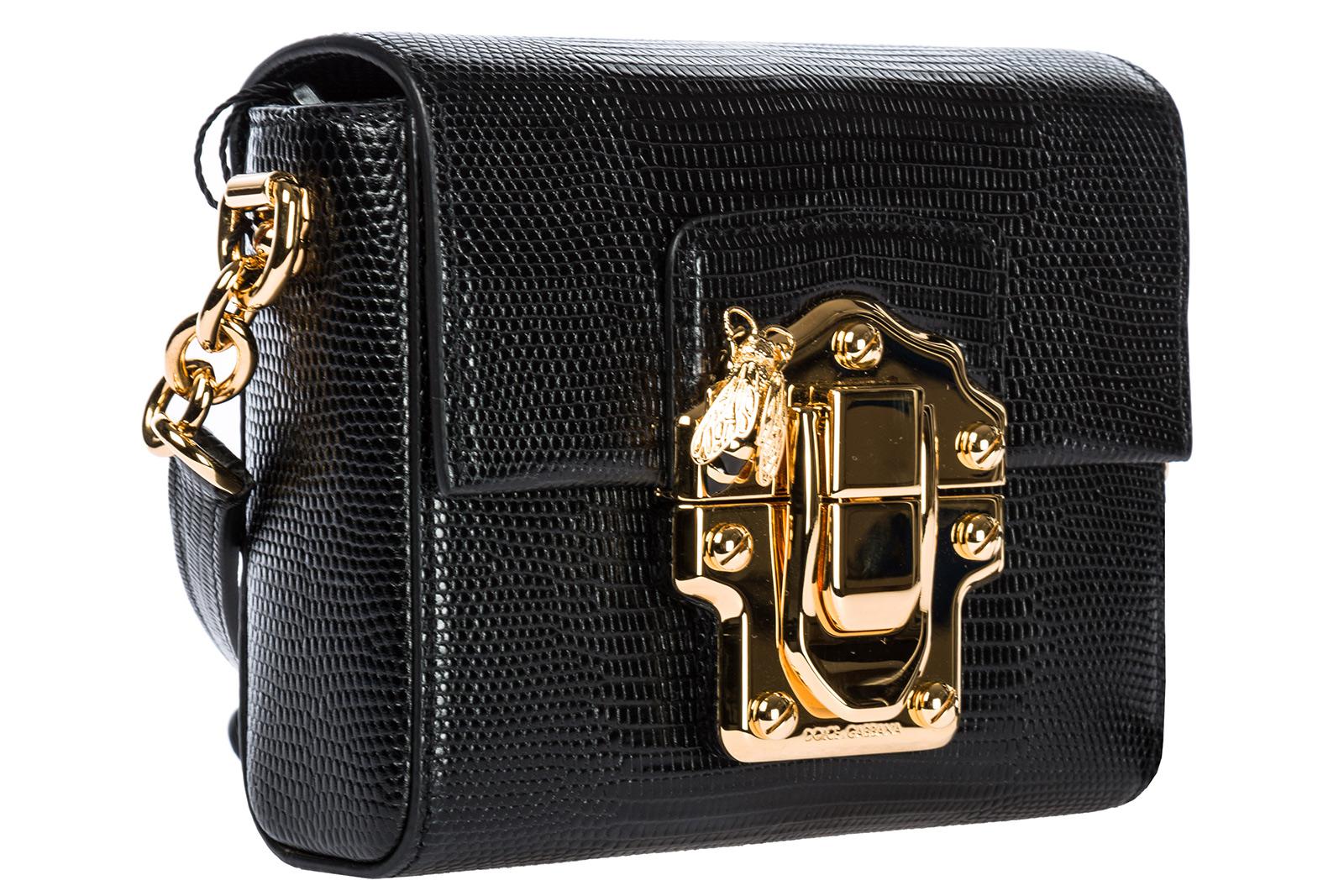 Dolce & Gabbana Leather Cross-body Messenger Shoulder Bag Lucia in Nero (Black) - Lyst