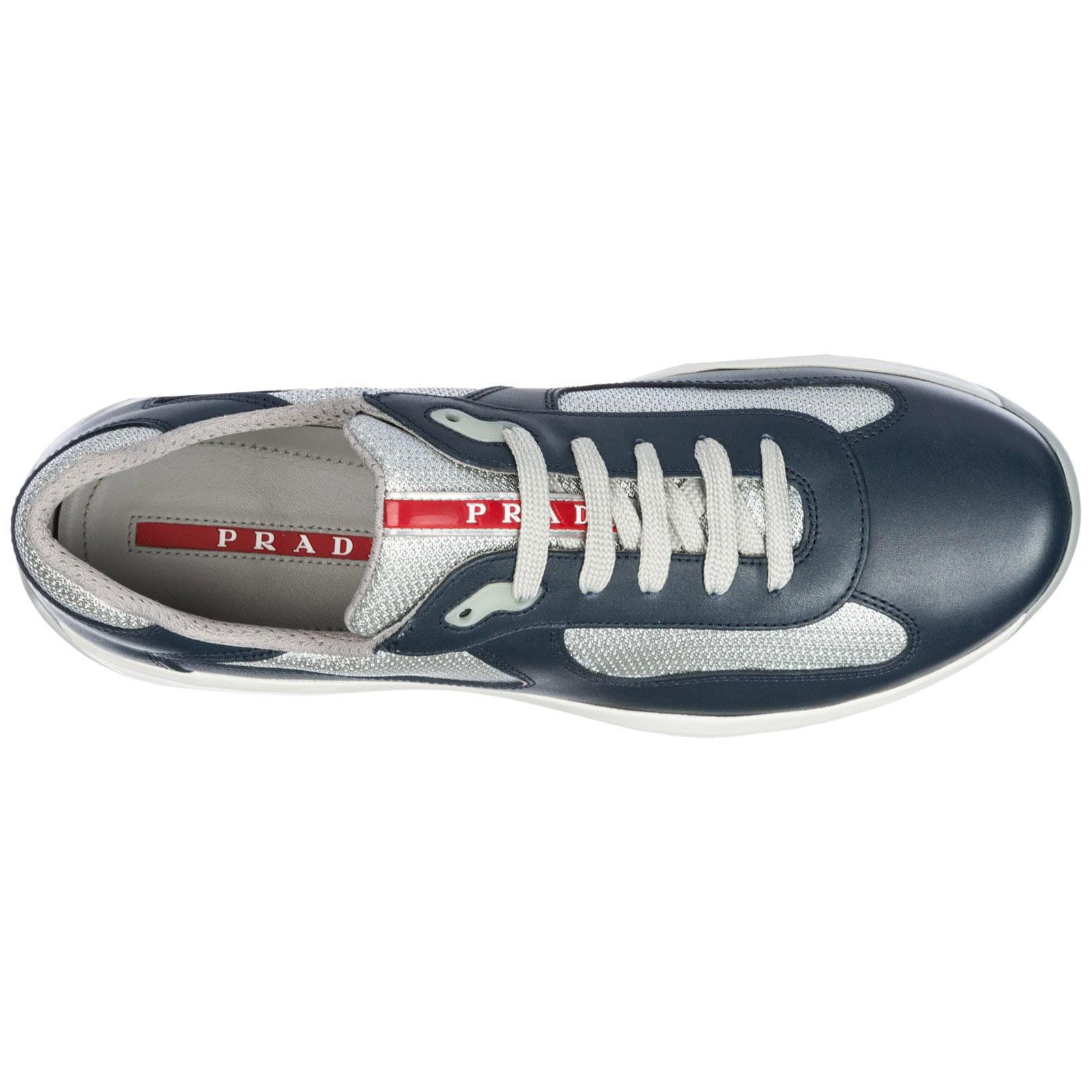 mens blue prada trainers