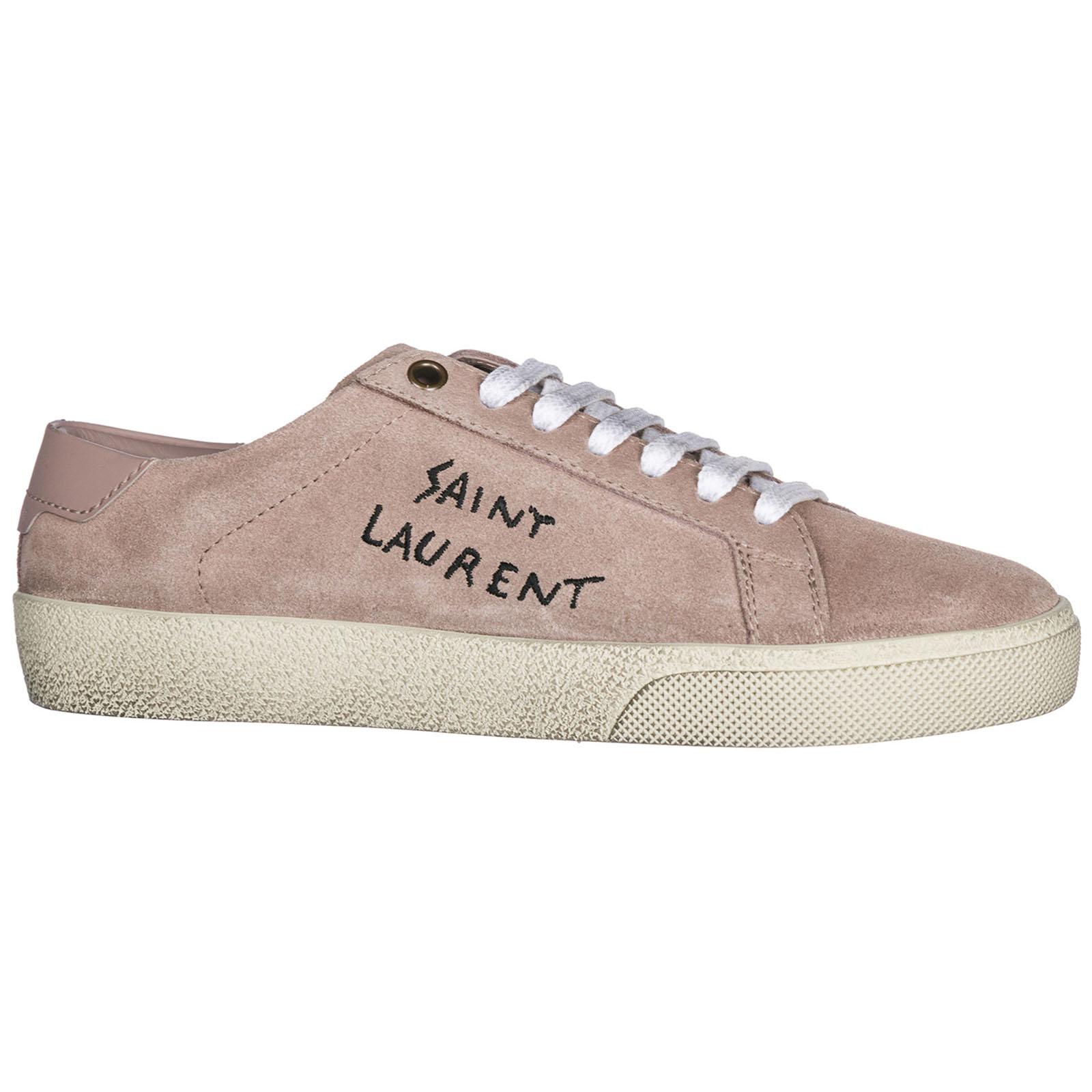 Saint Laurent Shoes Suede Trainers Sneakers in Pink | Lyst