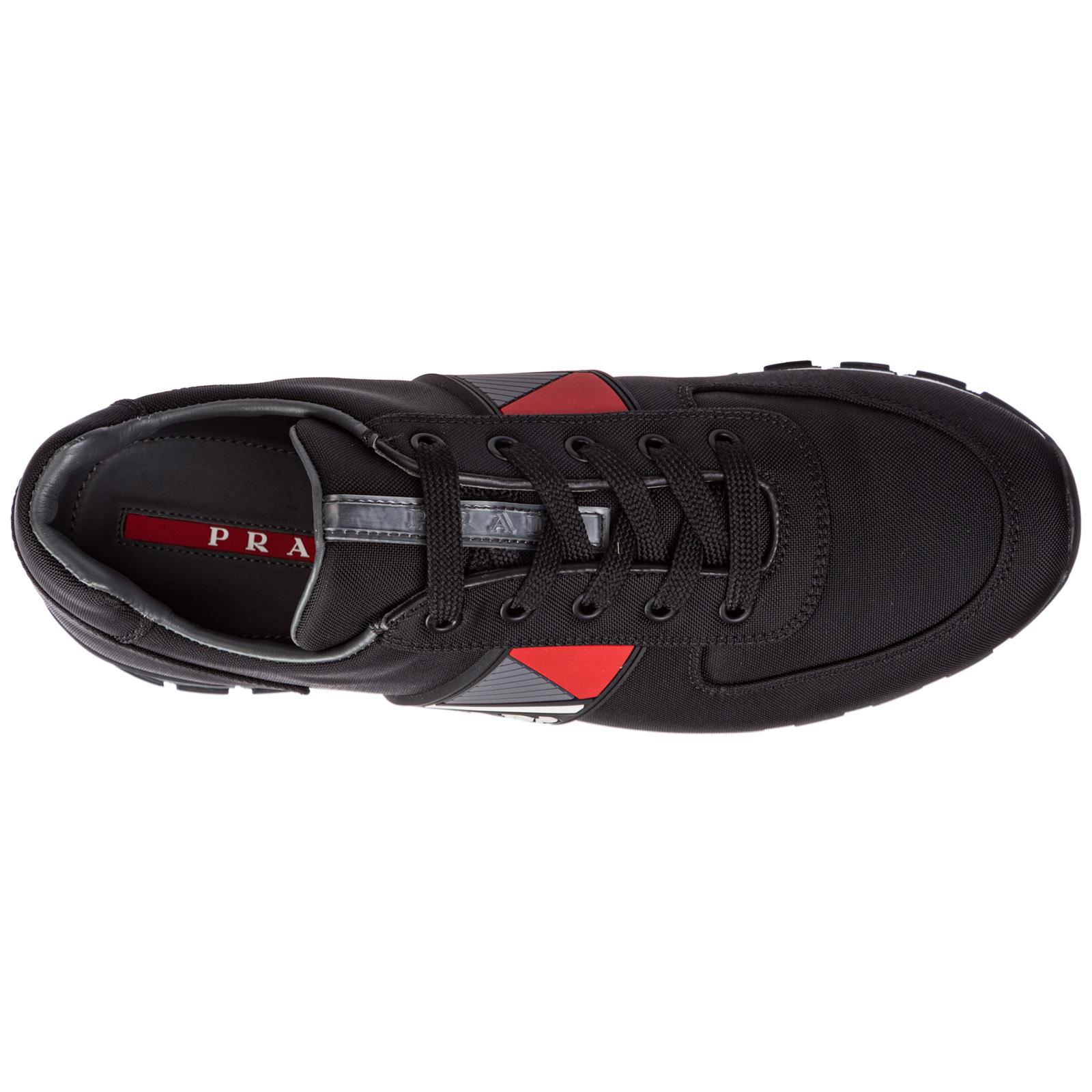 Prada Synthetic Men's Shoes Trainers Sneakers Match Race in Nero (Black ...