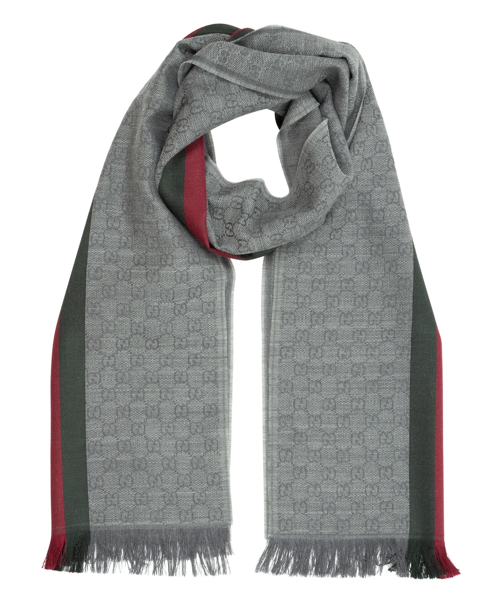 Gucci Wool Wool Scarf in Gray for Men | Lyst