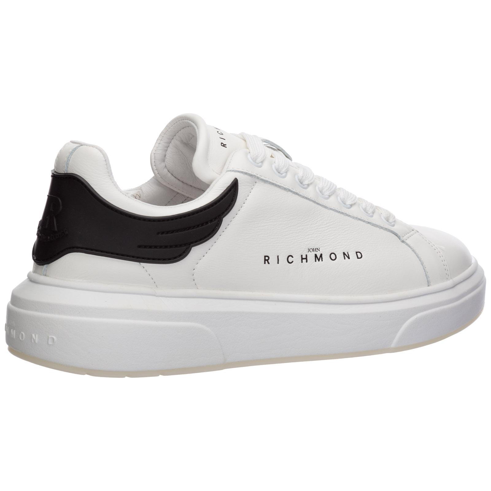 John Richmond Men's Shoes Leather Trainers Sneakers in White for Men | Lyst