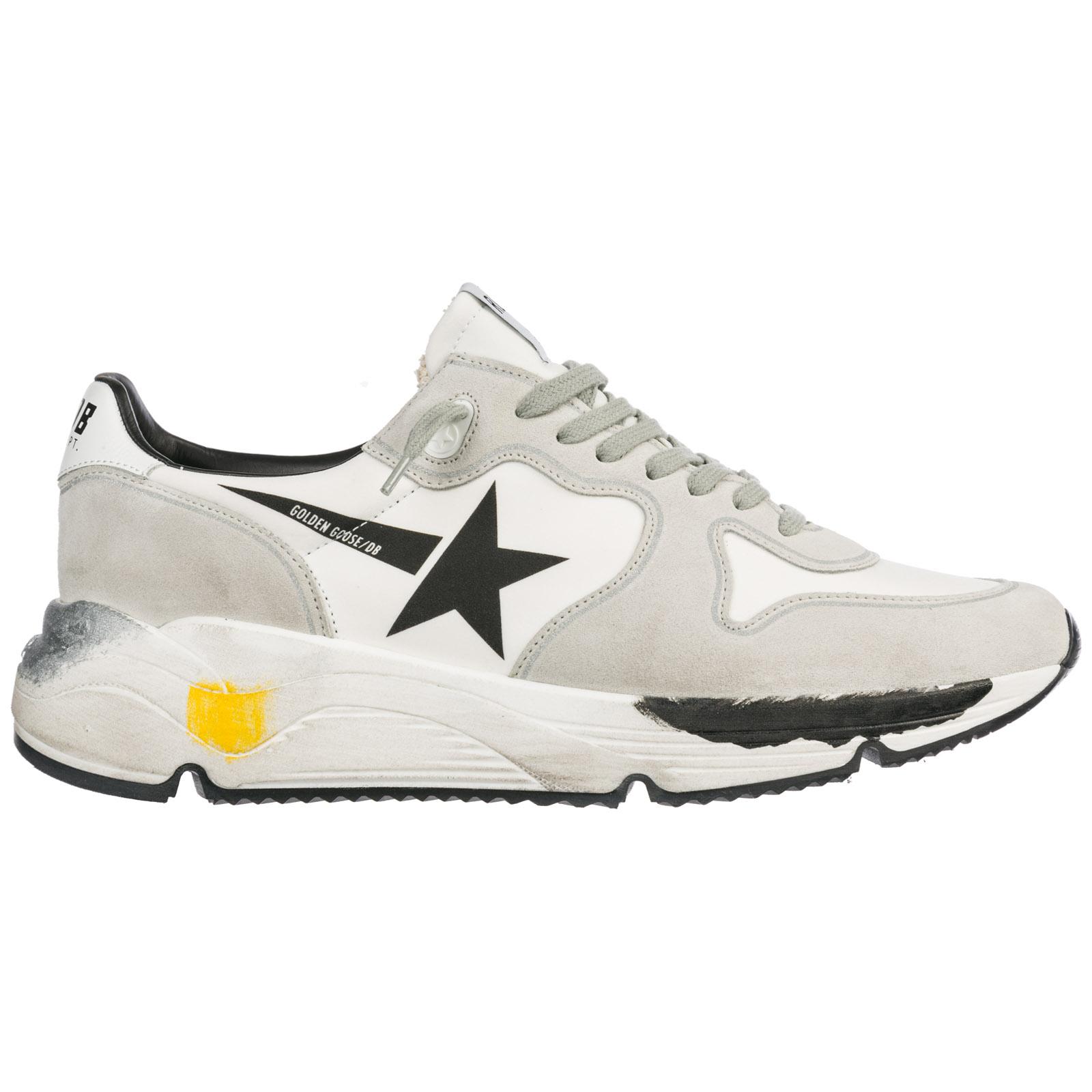 Lige Blive gift Robe Golden Goose Suede Running Sneakers in White & Black (White) for Men - Lyst