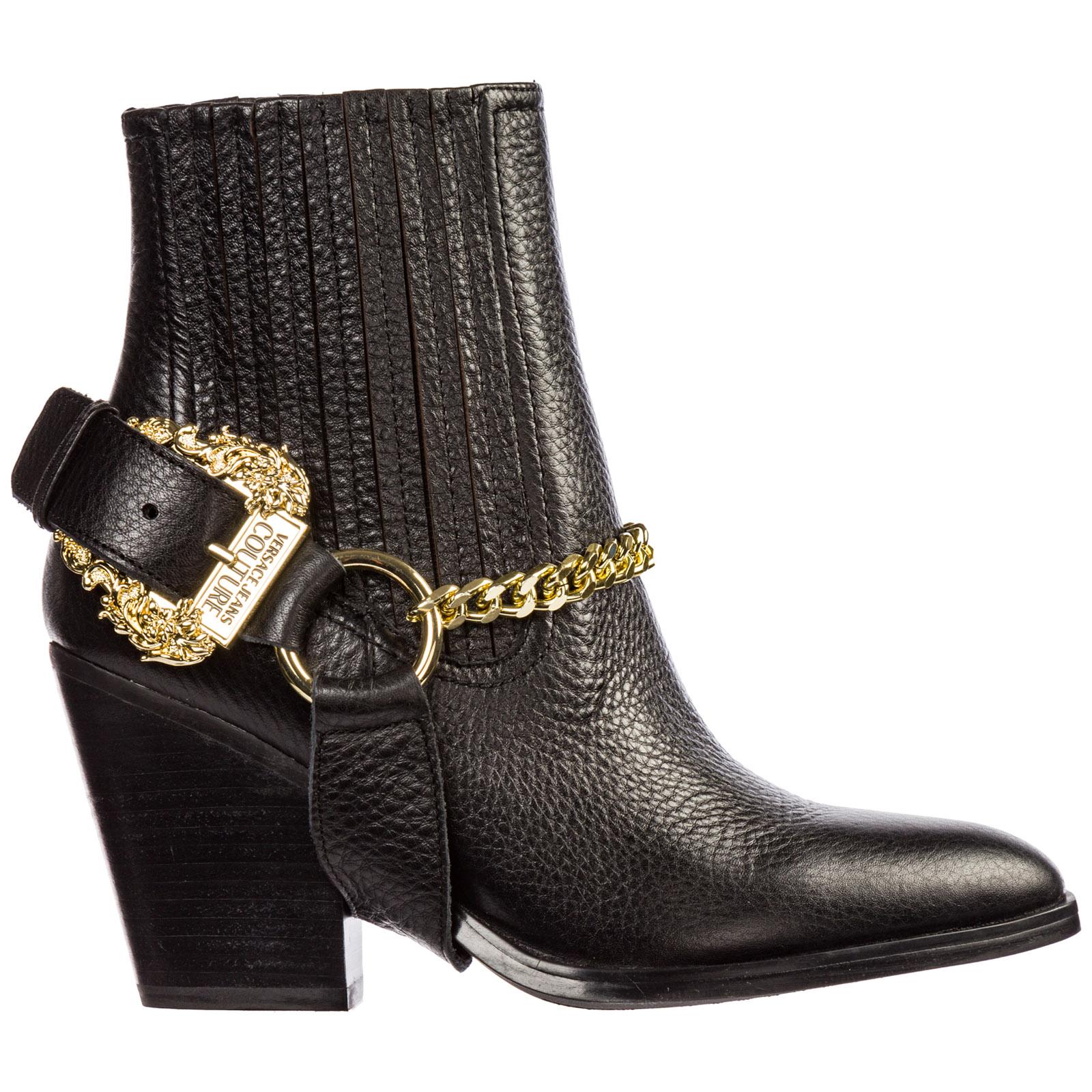 versace leather boots