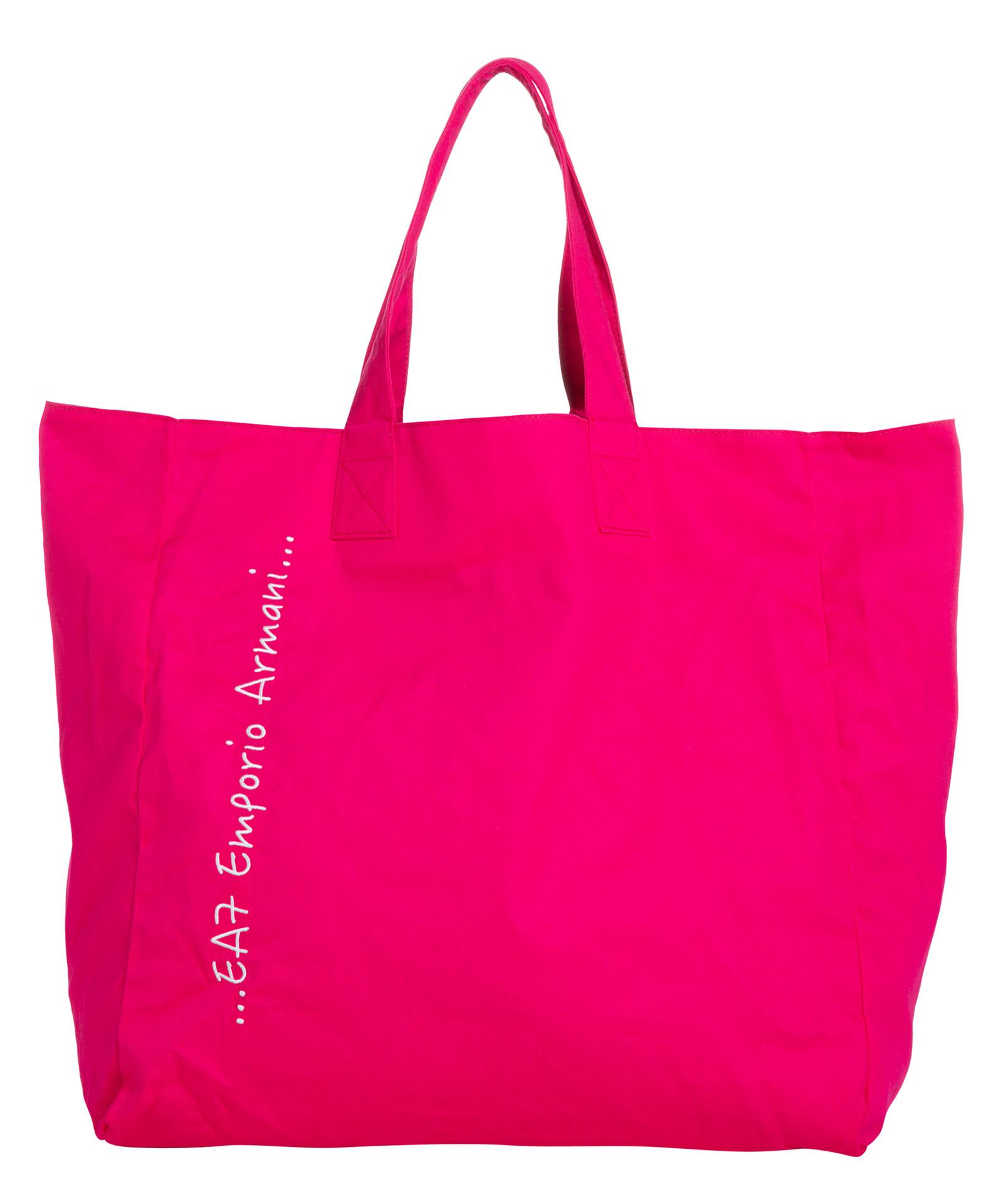 EA7 Cotton Tote Bag in Pink | Lyst