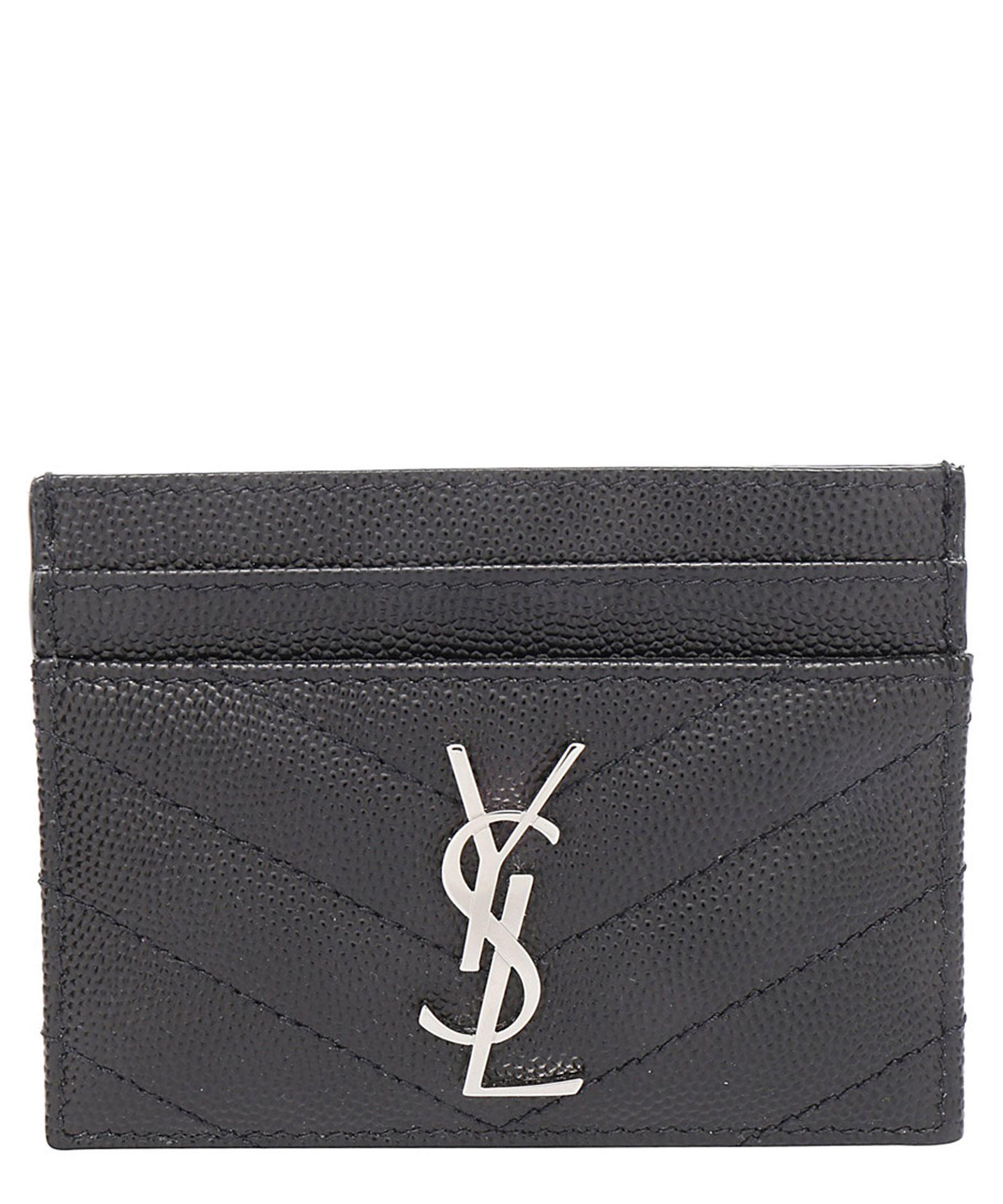 Saint Laurent Cassandra Zip Quilted Leather Card Holder - Bergdorf