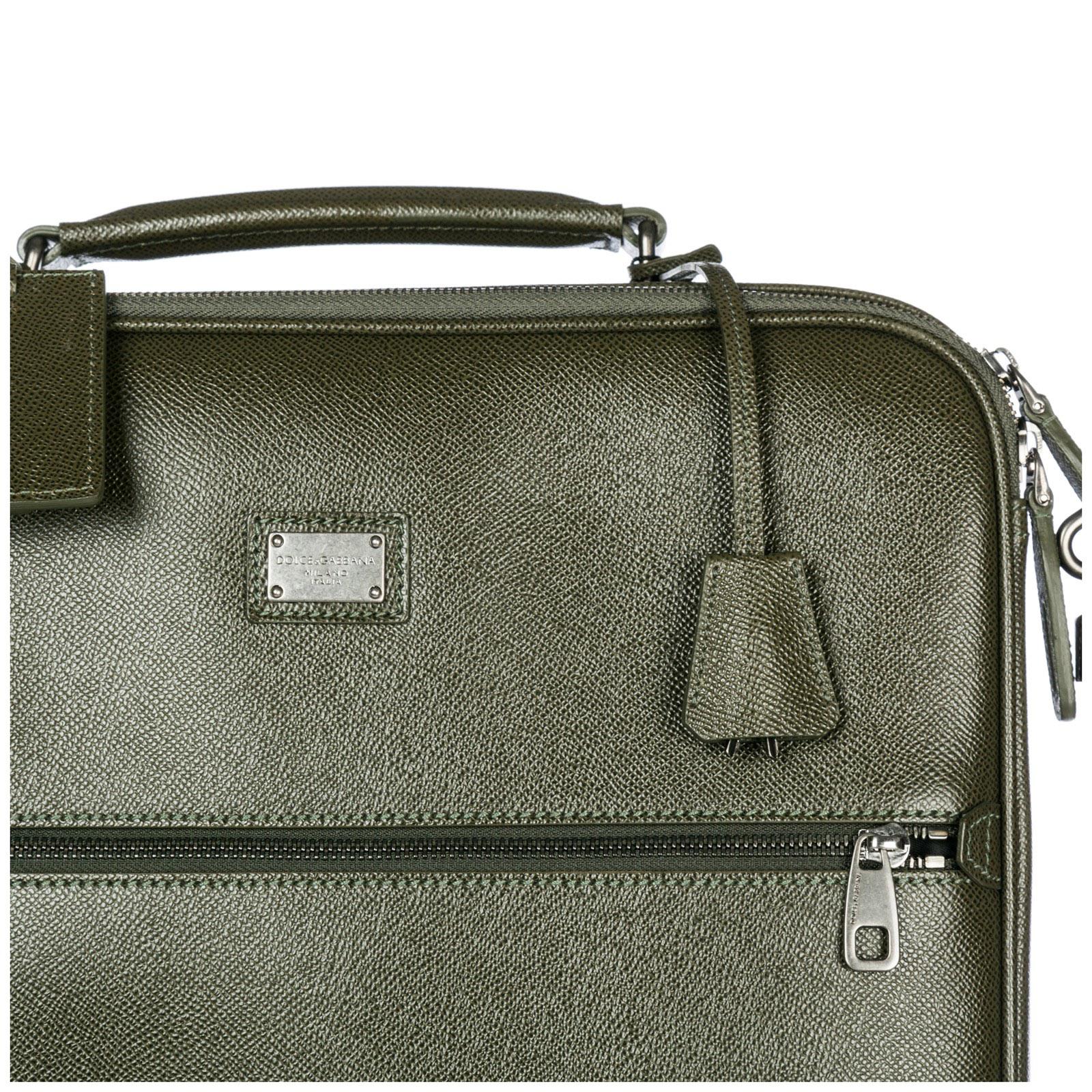 Dolce & Gabbana Trolley Leather Suitcase luggage in Green for Men - Lyst