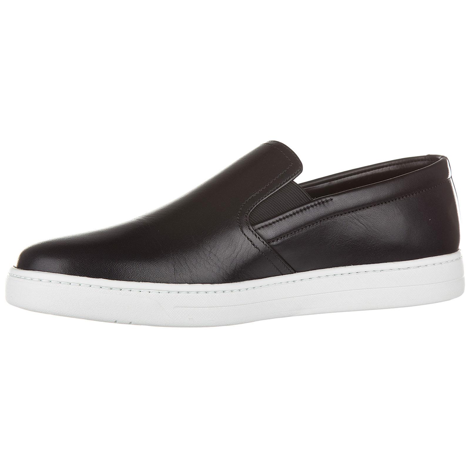 prada vitello plume leather sneakers