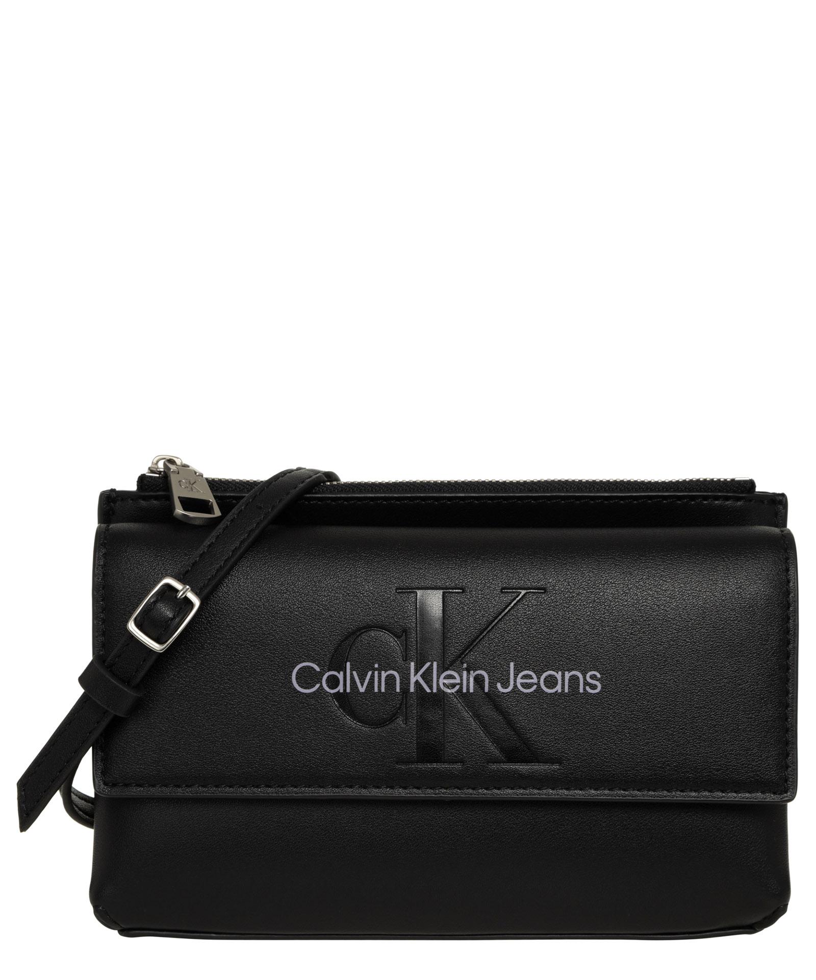 Calvin Klein Flap Cross Body Phone Bag, Black