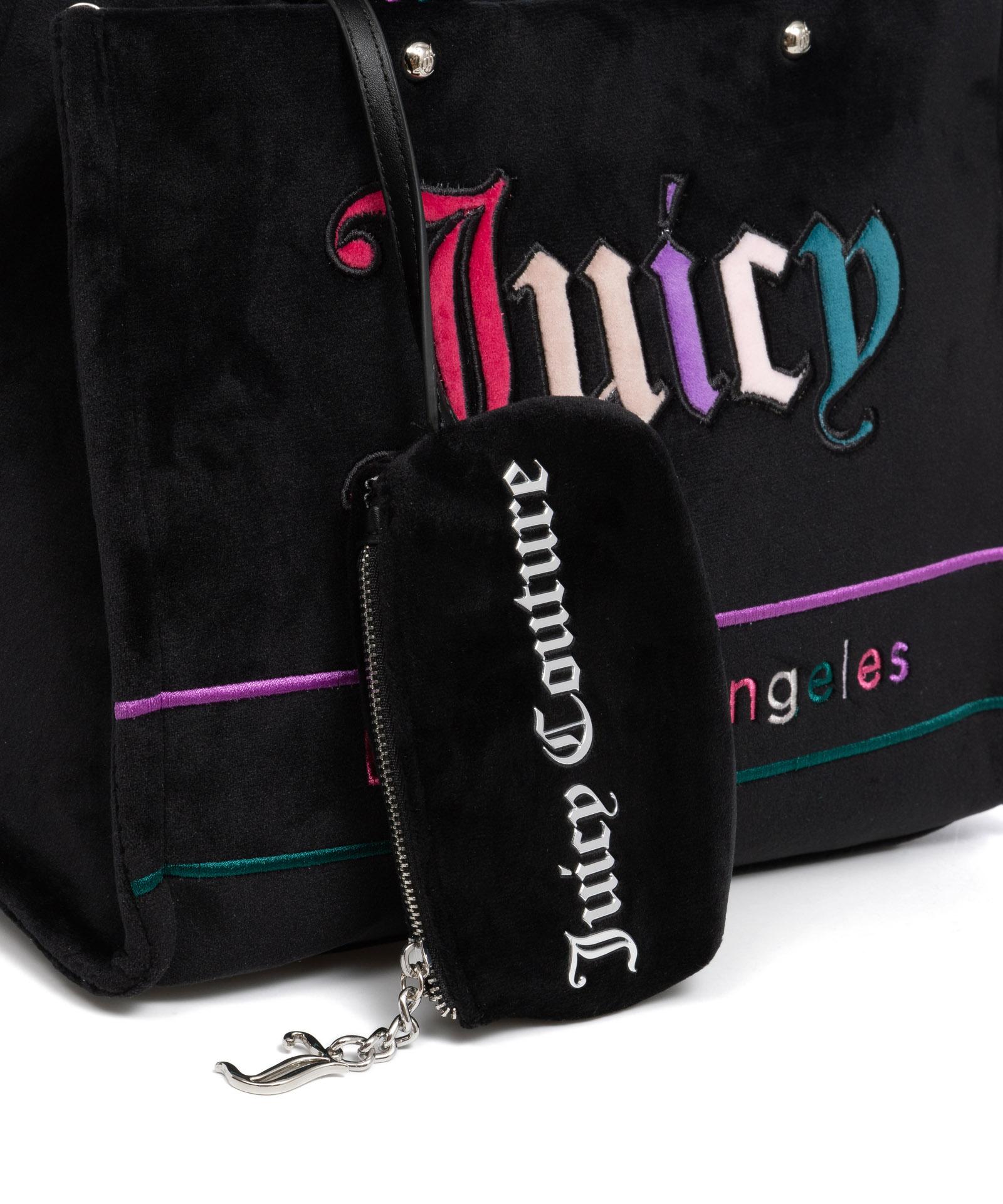 【JUICY COUTURE】IRIS ロゴ 2WAY コットン クロスボディバッグ Juicy Couture Iris Tote Bag in Black | Lyst