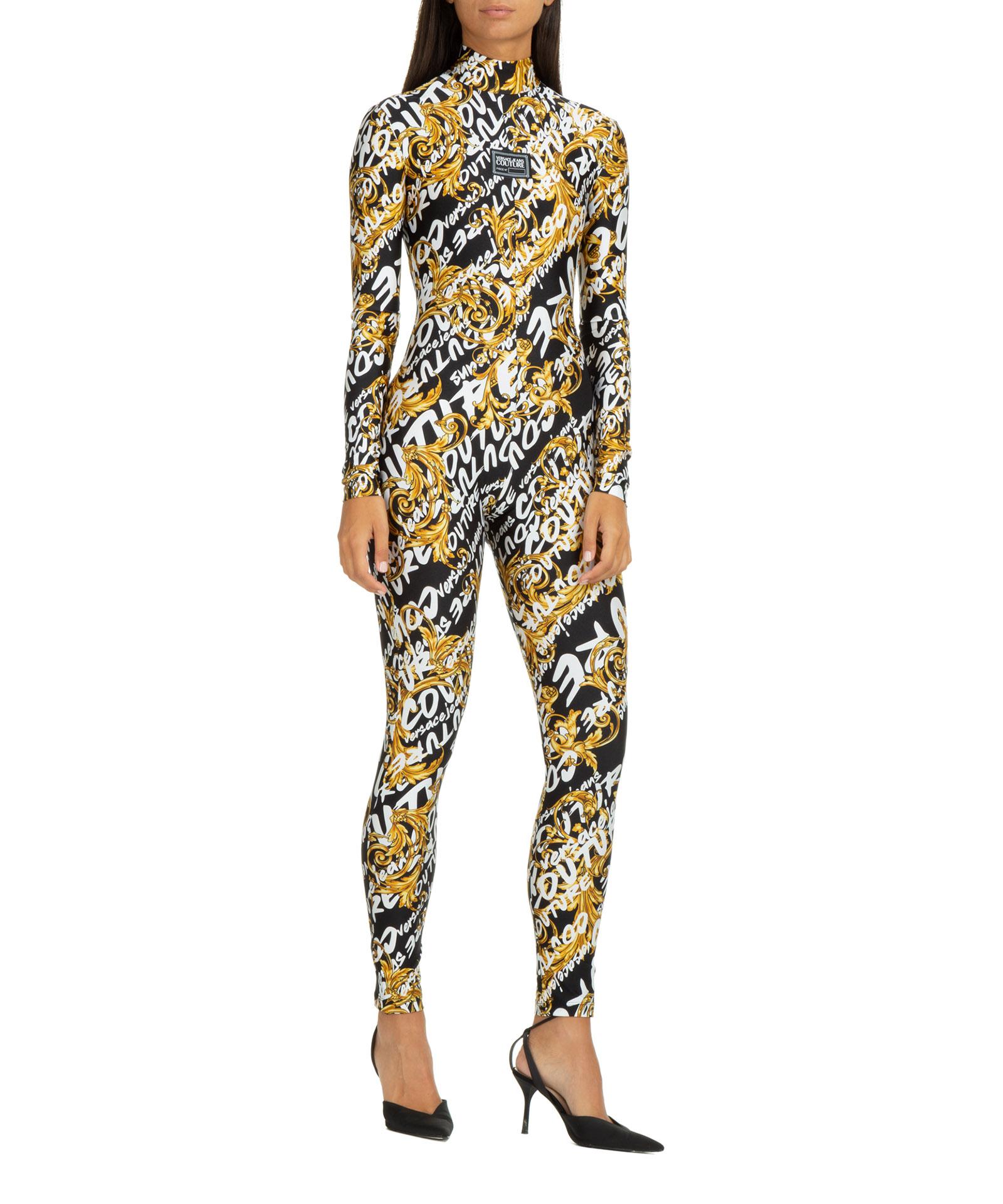 Versace Jeans Couture Logo Brush Couture Logo Brush Couture Jumpsuit in  Metallic | Lyst