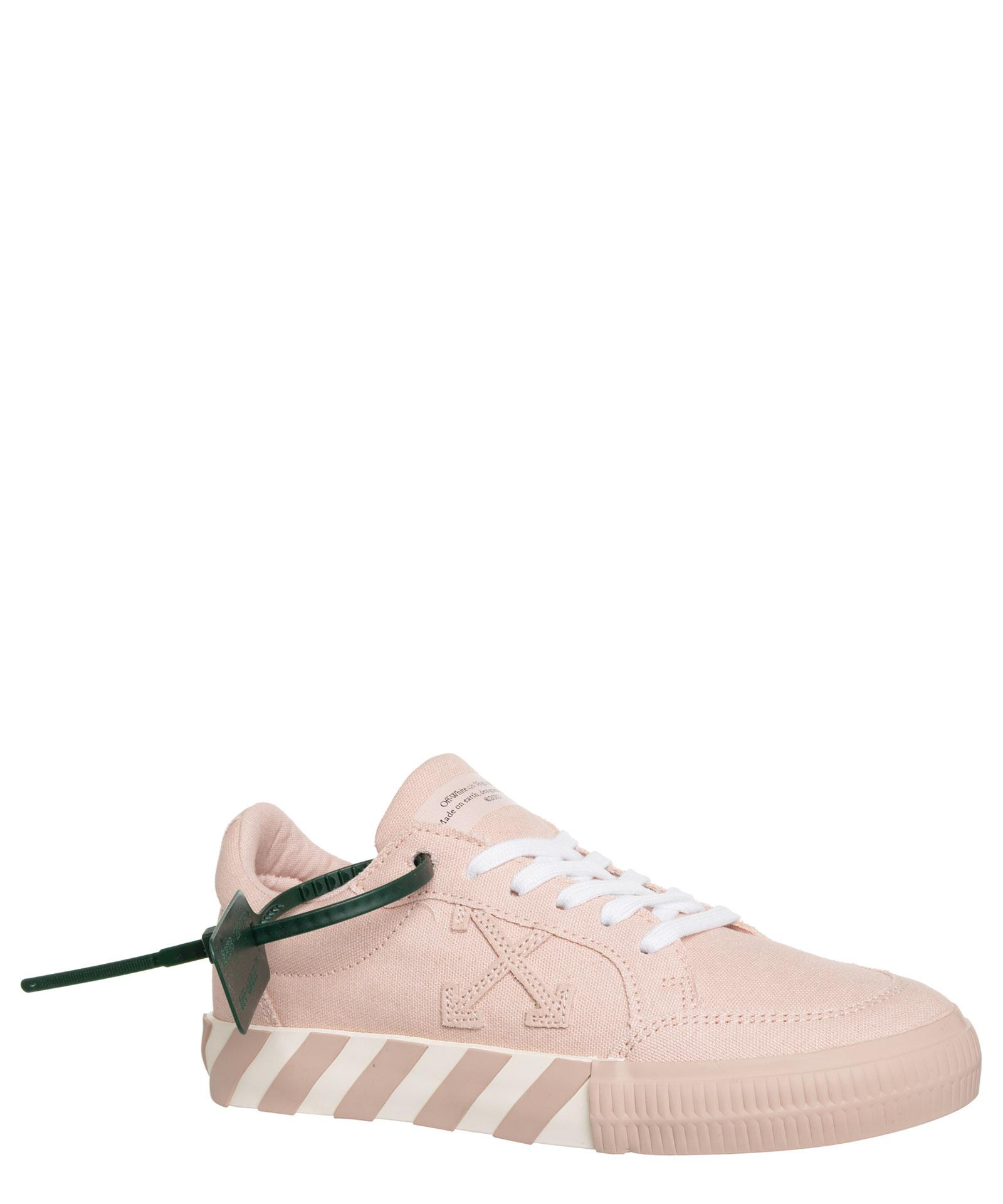 Off-White c/o Virgil Abloh Low Vulcanized Cotton Sneakers in Pink | Lyst