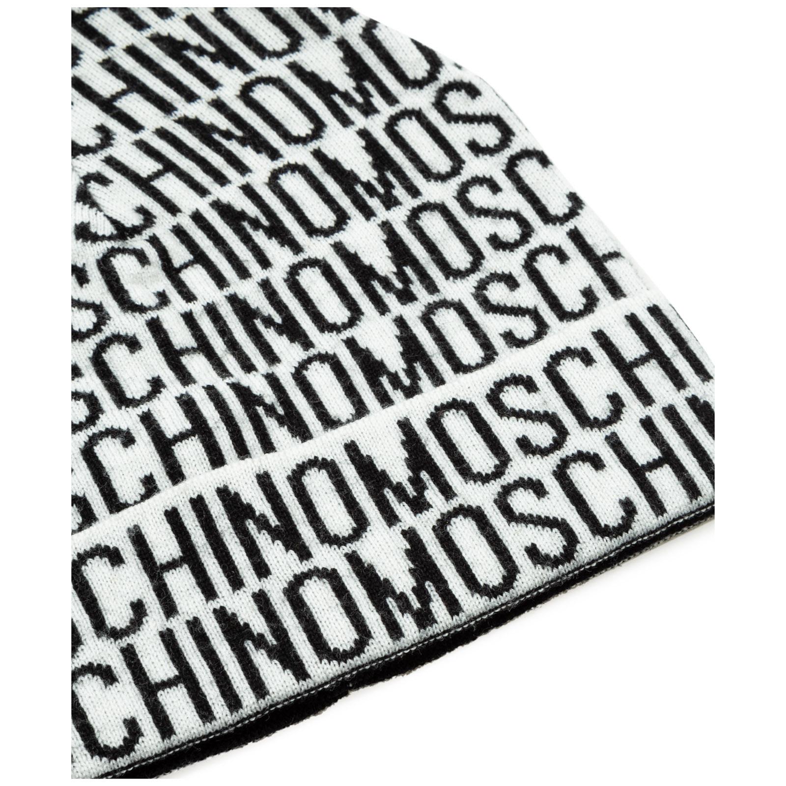 Moschino Wool Beanie Hat in Black for 