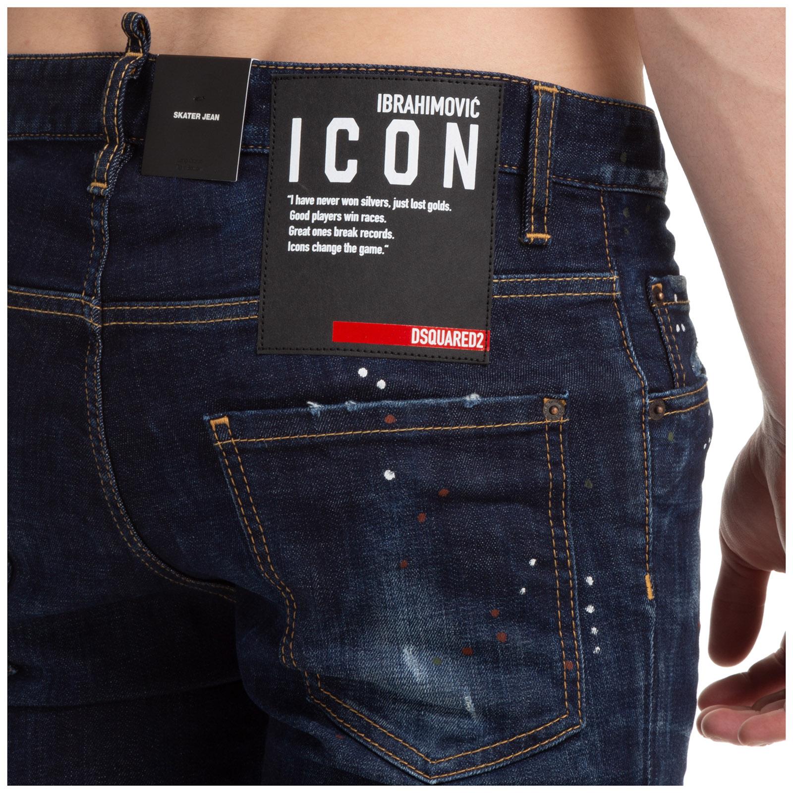 DSquared² Men's Jeans Denim Icon X Ibrahimovic Skater in Blue for Men | Lyst