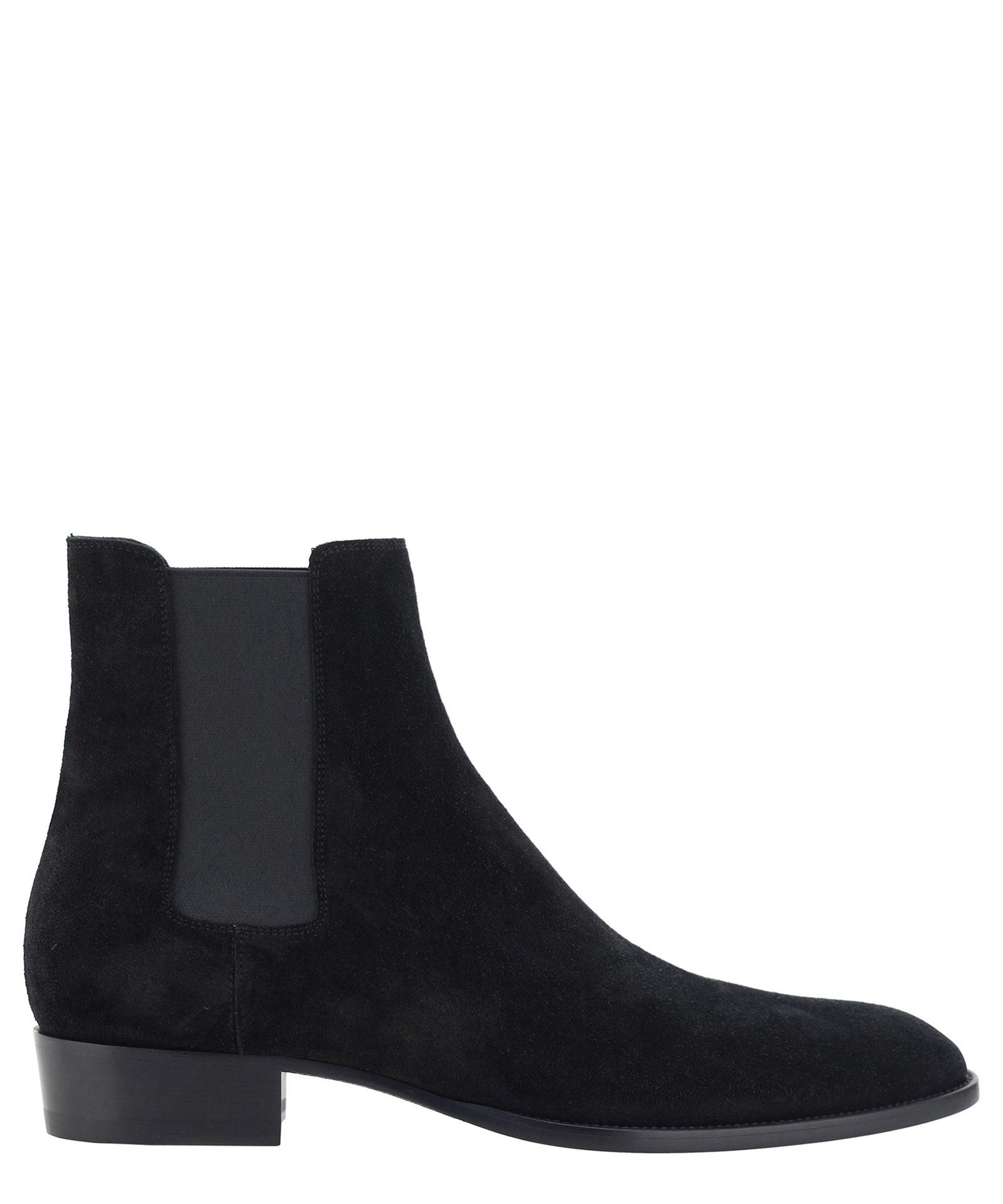 Saint laurent black wyatt boots sales