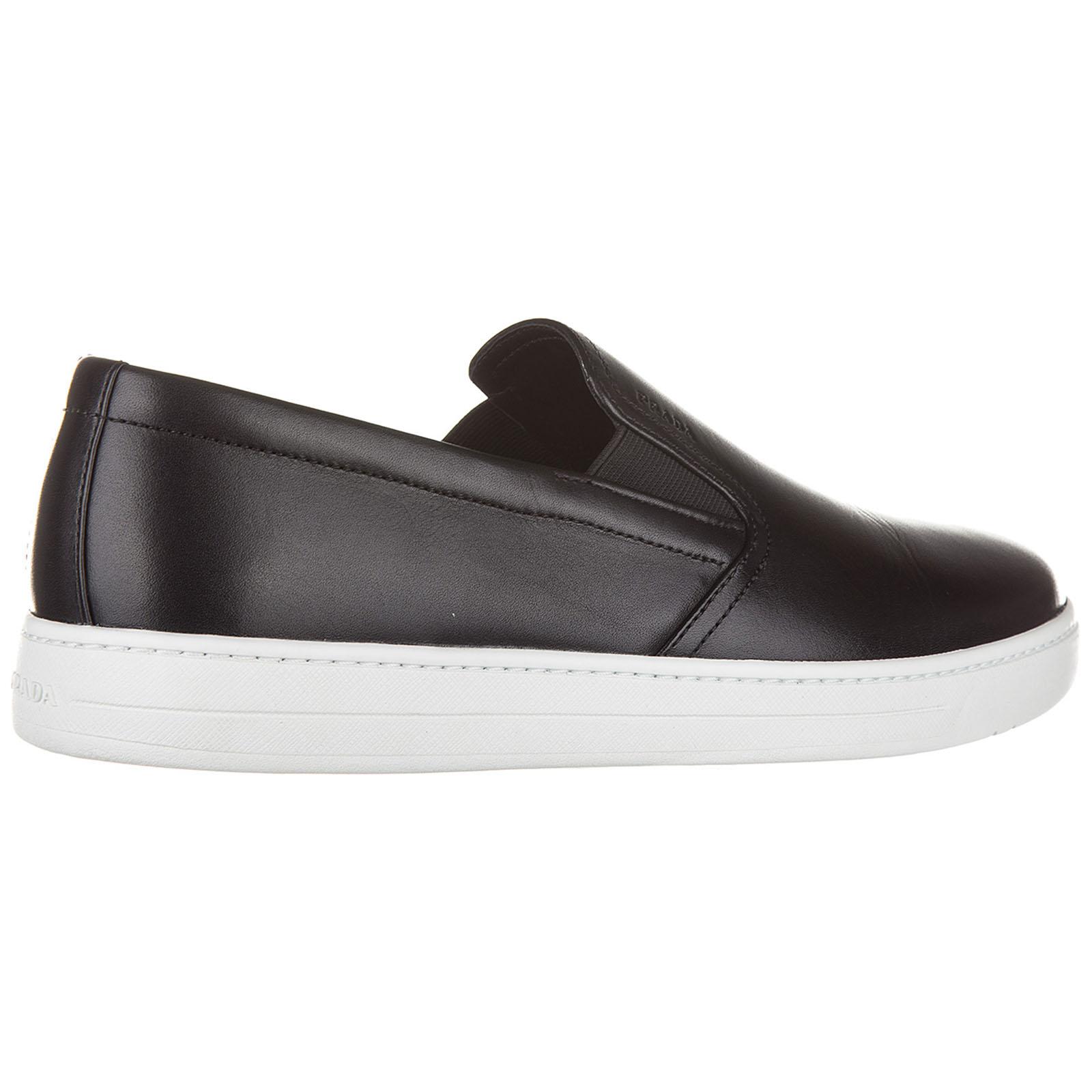 prada vitello plume leather sneakers