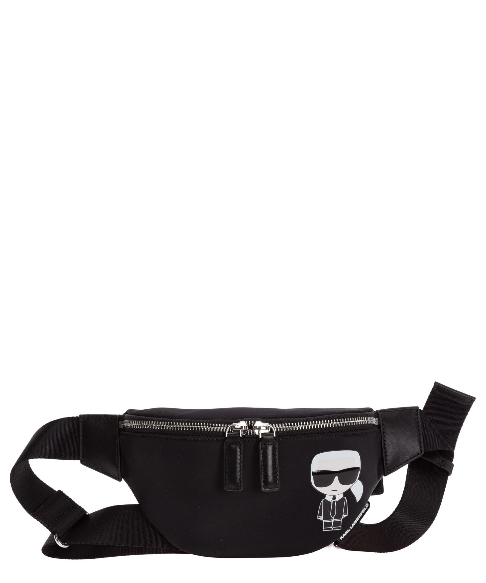 Karl Lagerfeld K/ikonik Leather Belt Bag in Black | Lyst