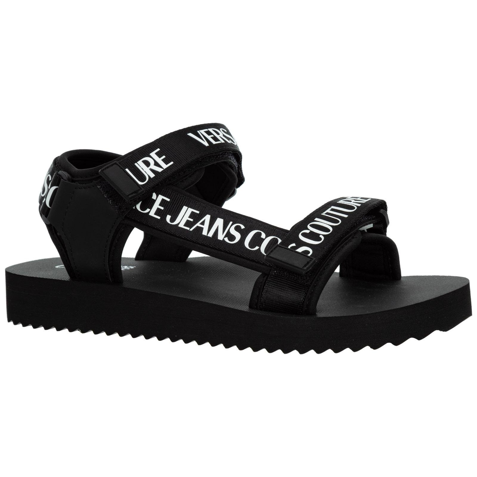 Versace Jeans Couture Sandals Strap Sandal in Black for Men Lyst