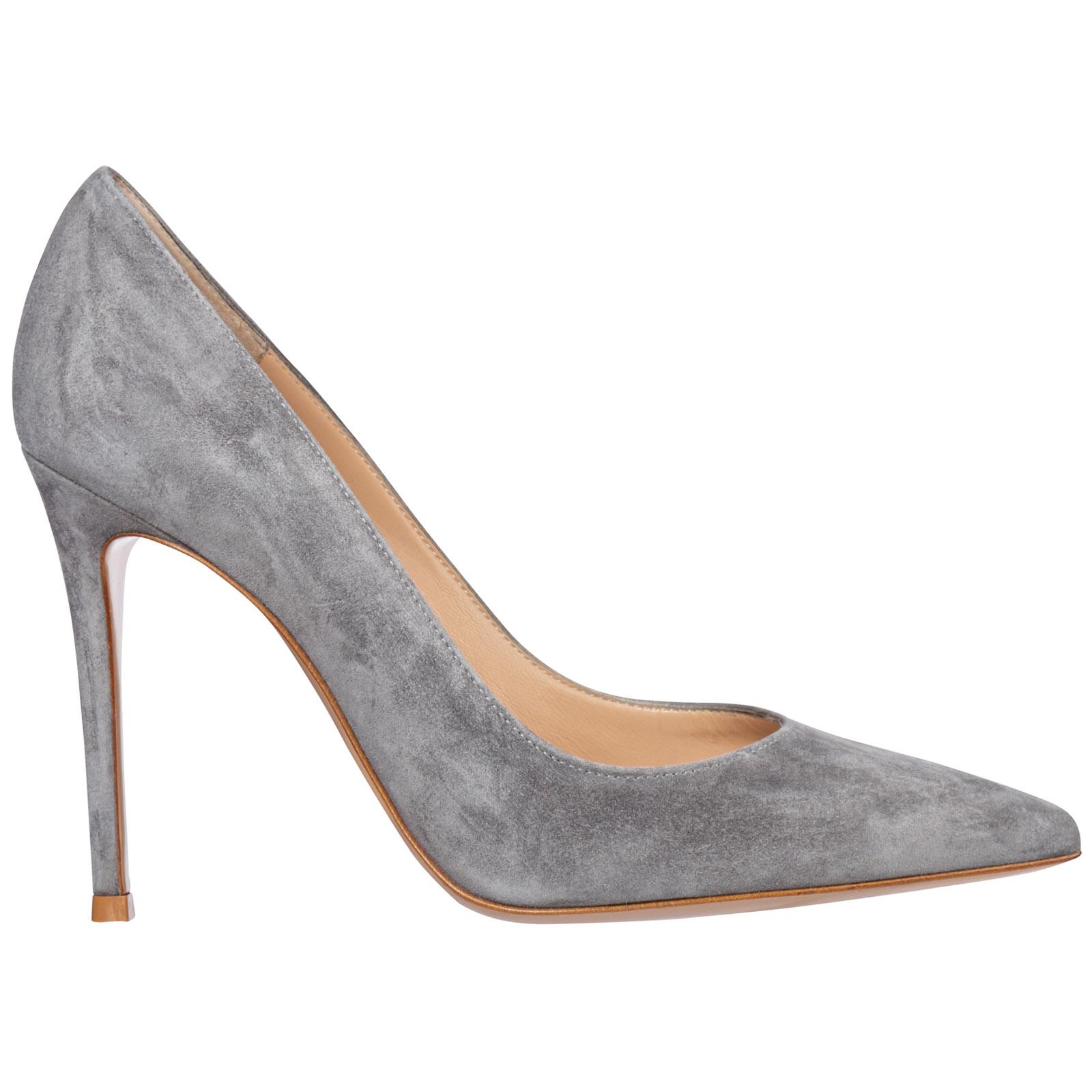 Gianvito Gianvito Grey Suede Pump in Gray - Lyst