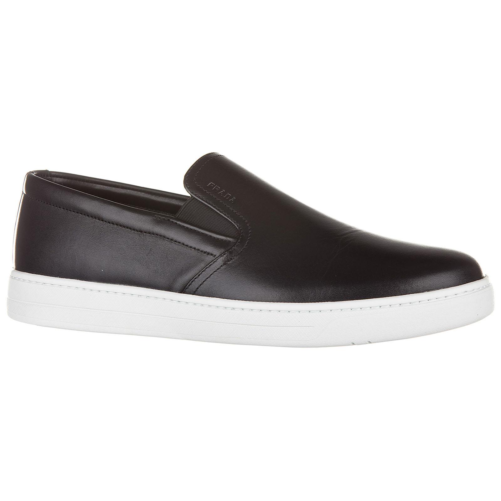 prada vitello plume leather sneakers