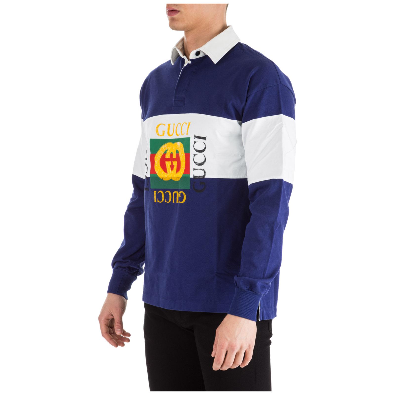 Gucci Blue Vintage Rugby Polo for Men | Lyst