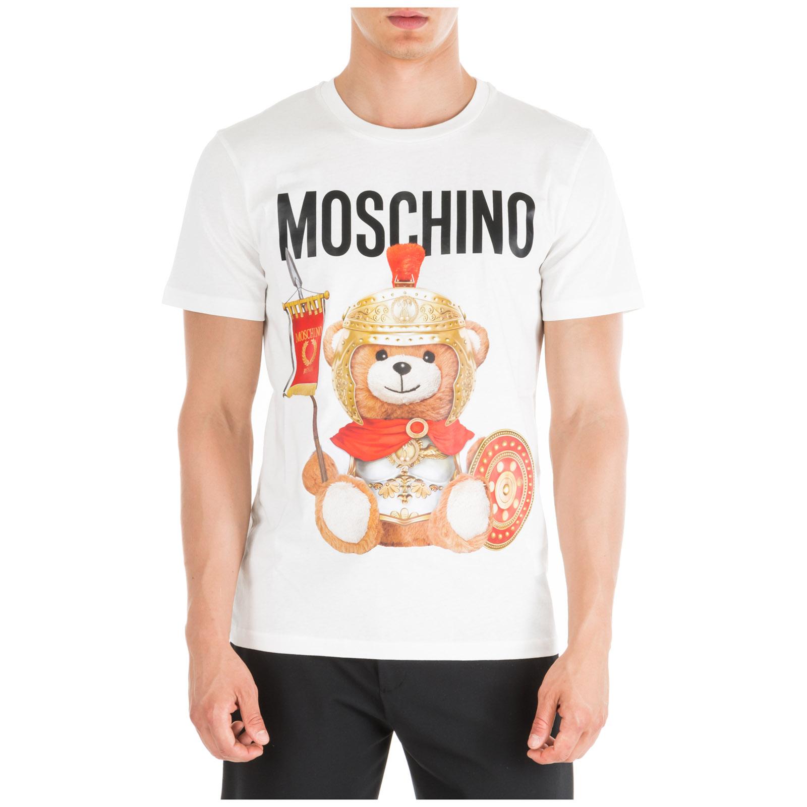 Moschino Roman Teddy Print T-shirt in White for Men | Lyst Canada