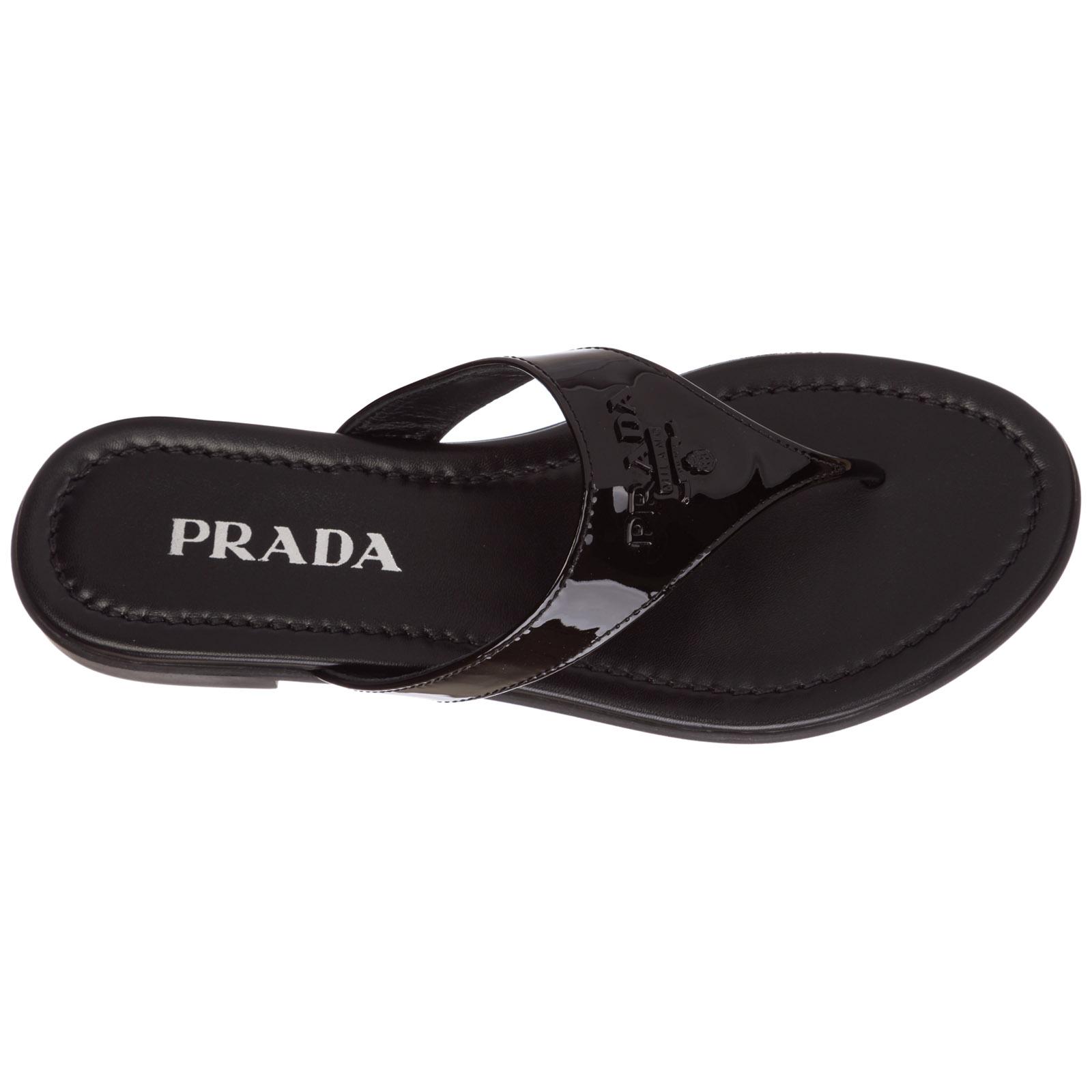 prada leather flip flops