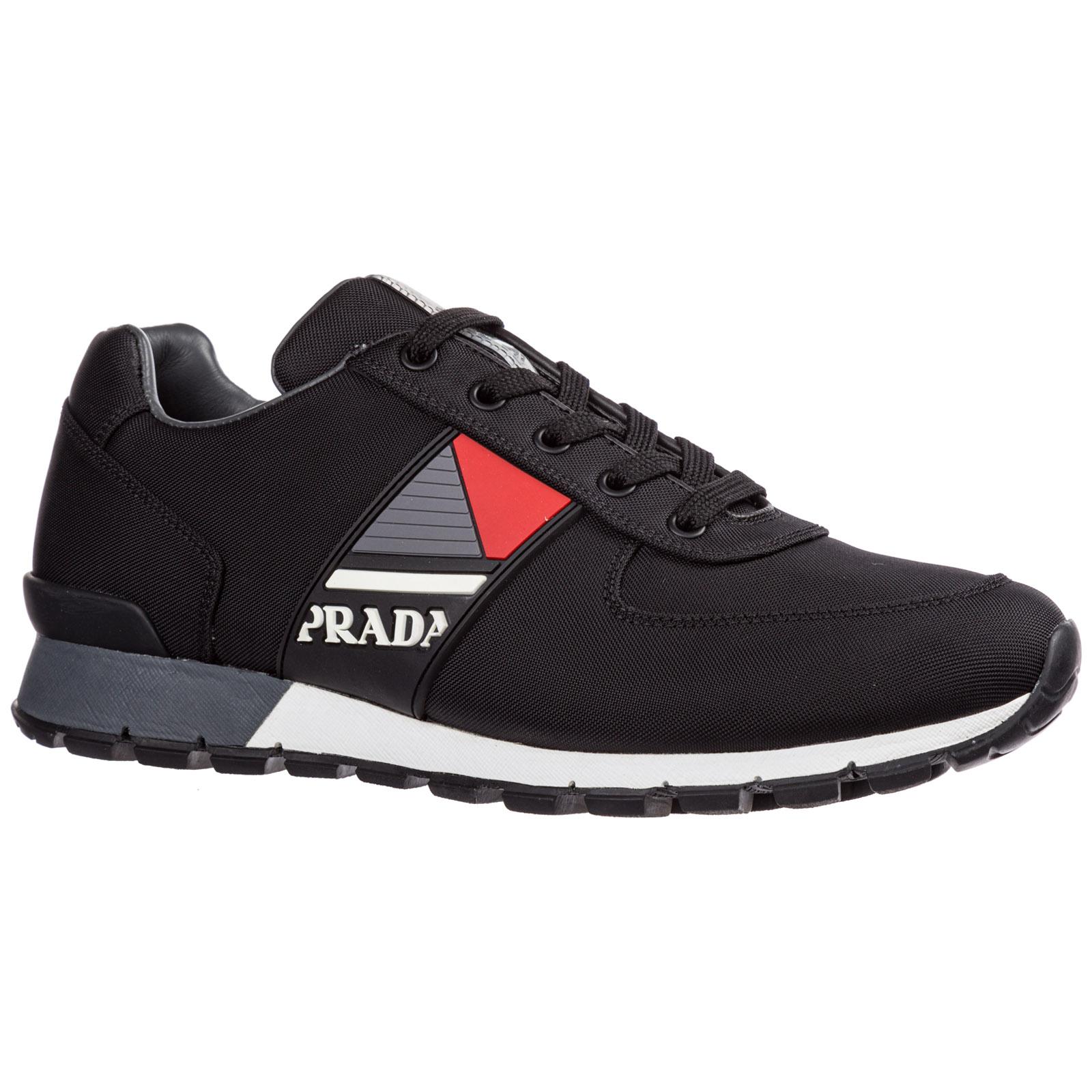 Prada Synthetic Men's Shoes Trainers Sneakers Match Race in Nero (Black ...