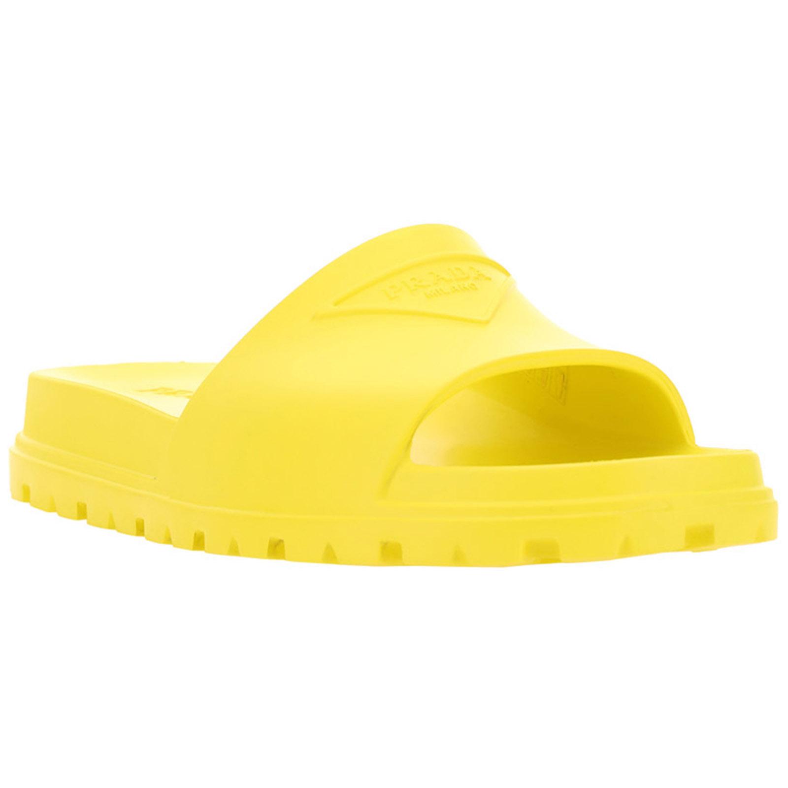 prada yellow slippers