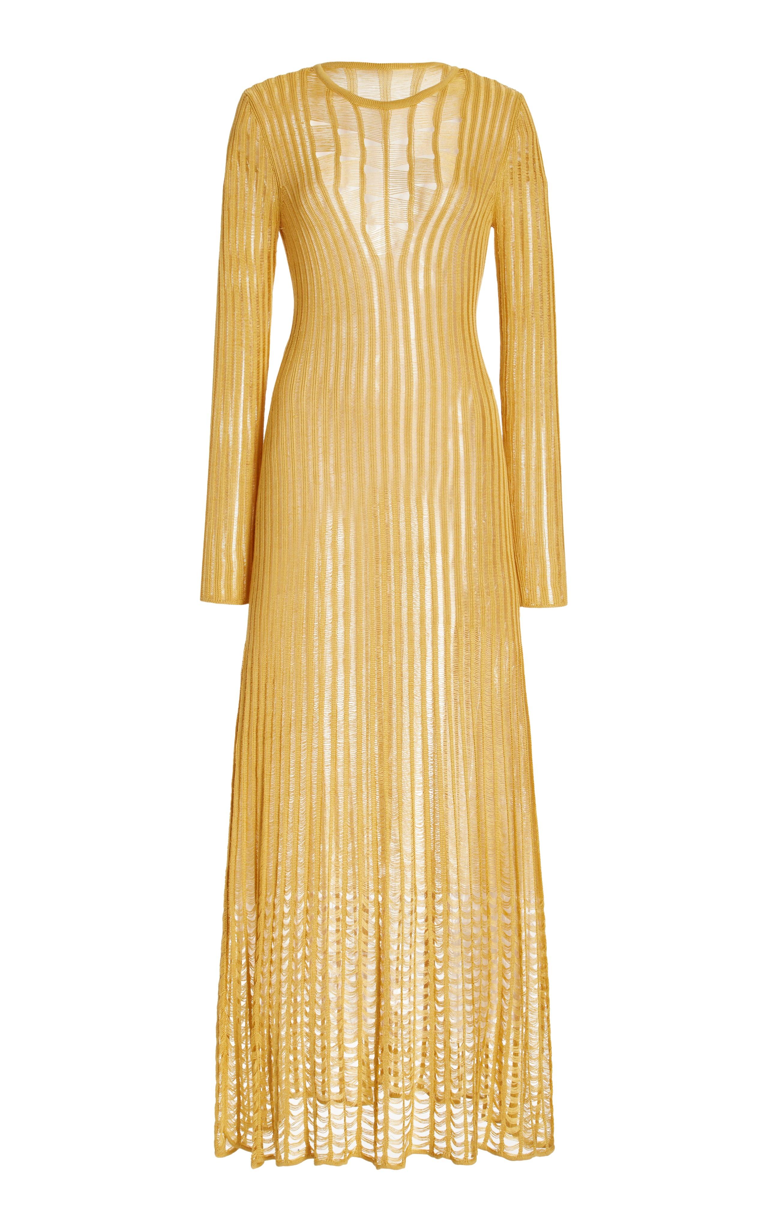 Gabriela Hearst Maia Knit Dress in Yellow | Lyst