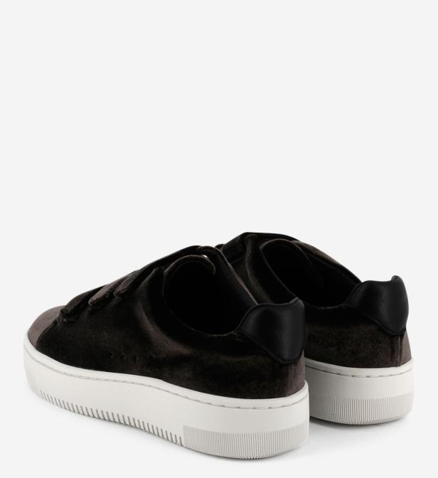 Baskets basses en velours à scratchs Synthétique Sandro en coloris Noir - Lyst