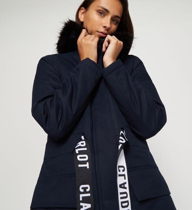 Parka Ginevra ajustée mi longue coton Claudie Pierlot en coloris Bleu | Lyst