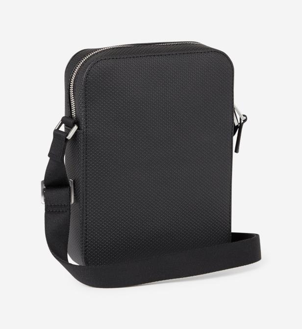 Sacoche verticale en cuir piqué Lacoste pour homme en ...