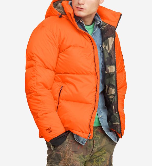doudoune orange ralph lauren