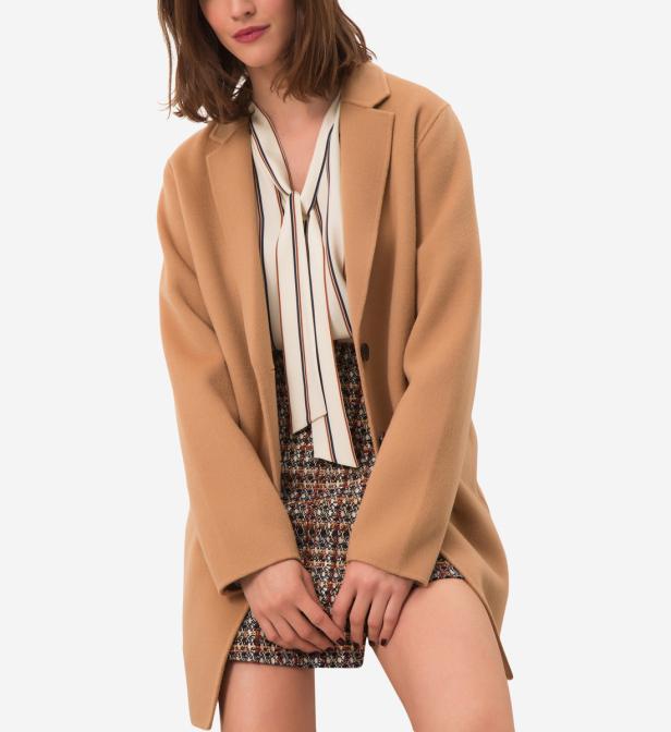 manteau caroll camel