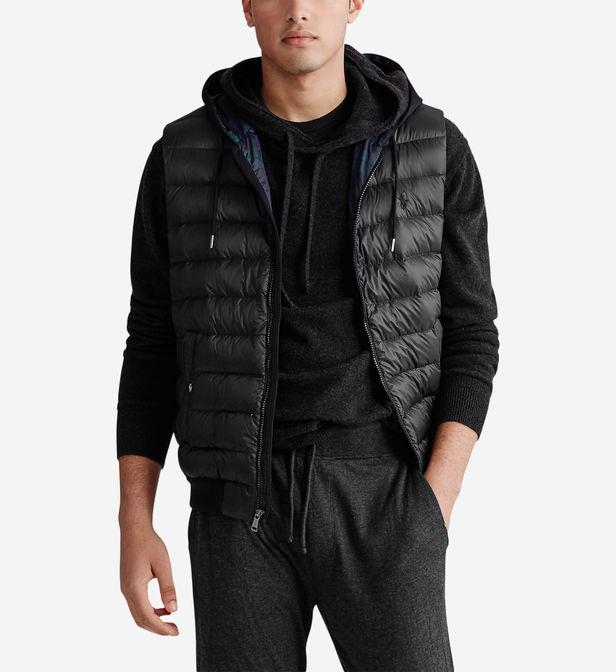 Doudoune bi matière sans manches capuche Polo Ralph Lauren pour homme en  coloris Noir | Lyst