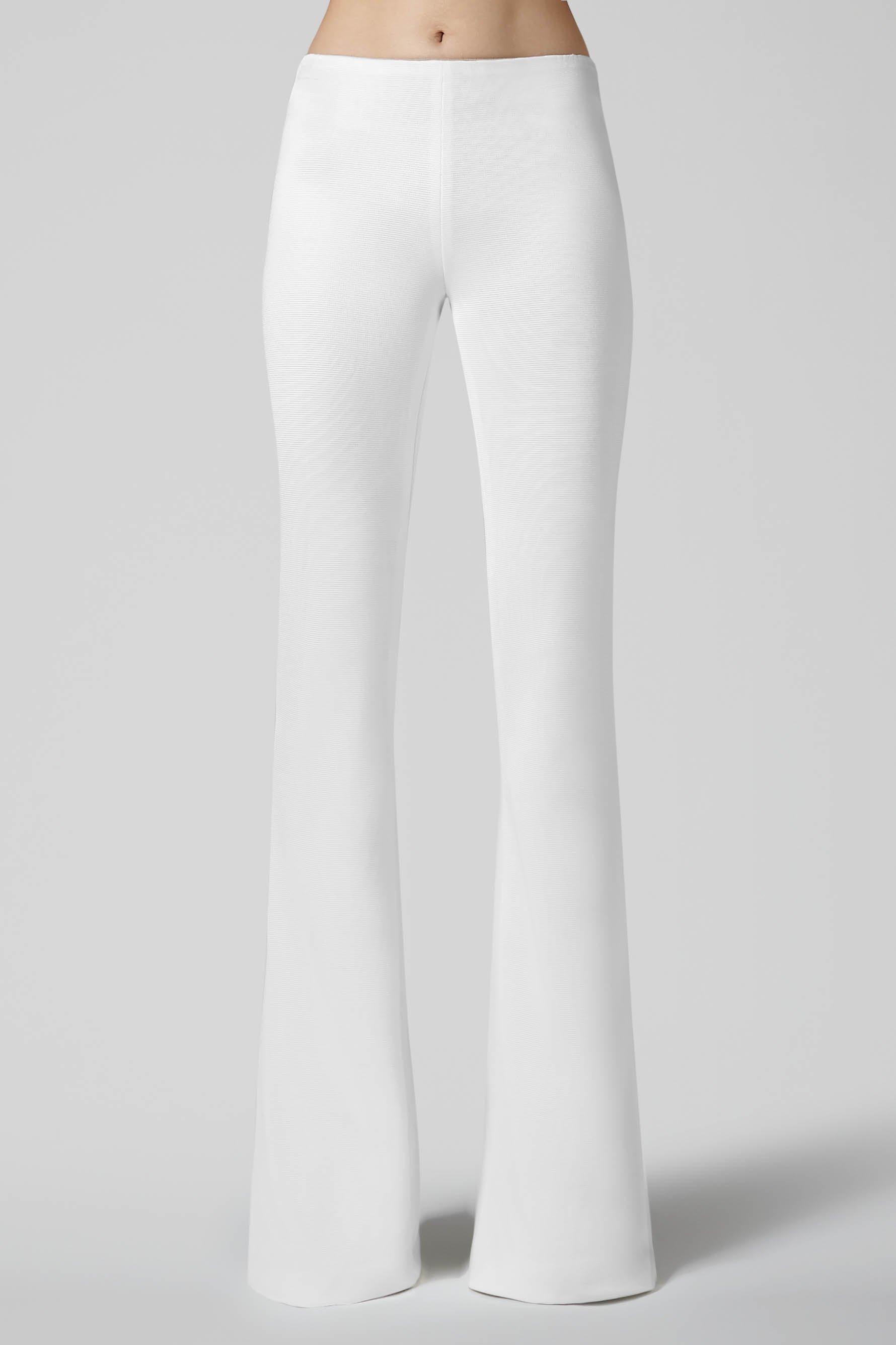 jersey flared trousers