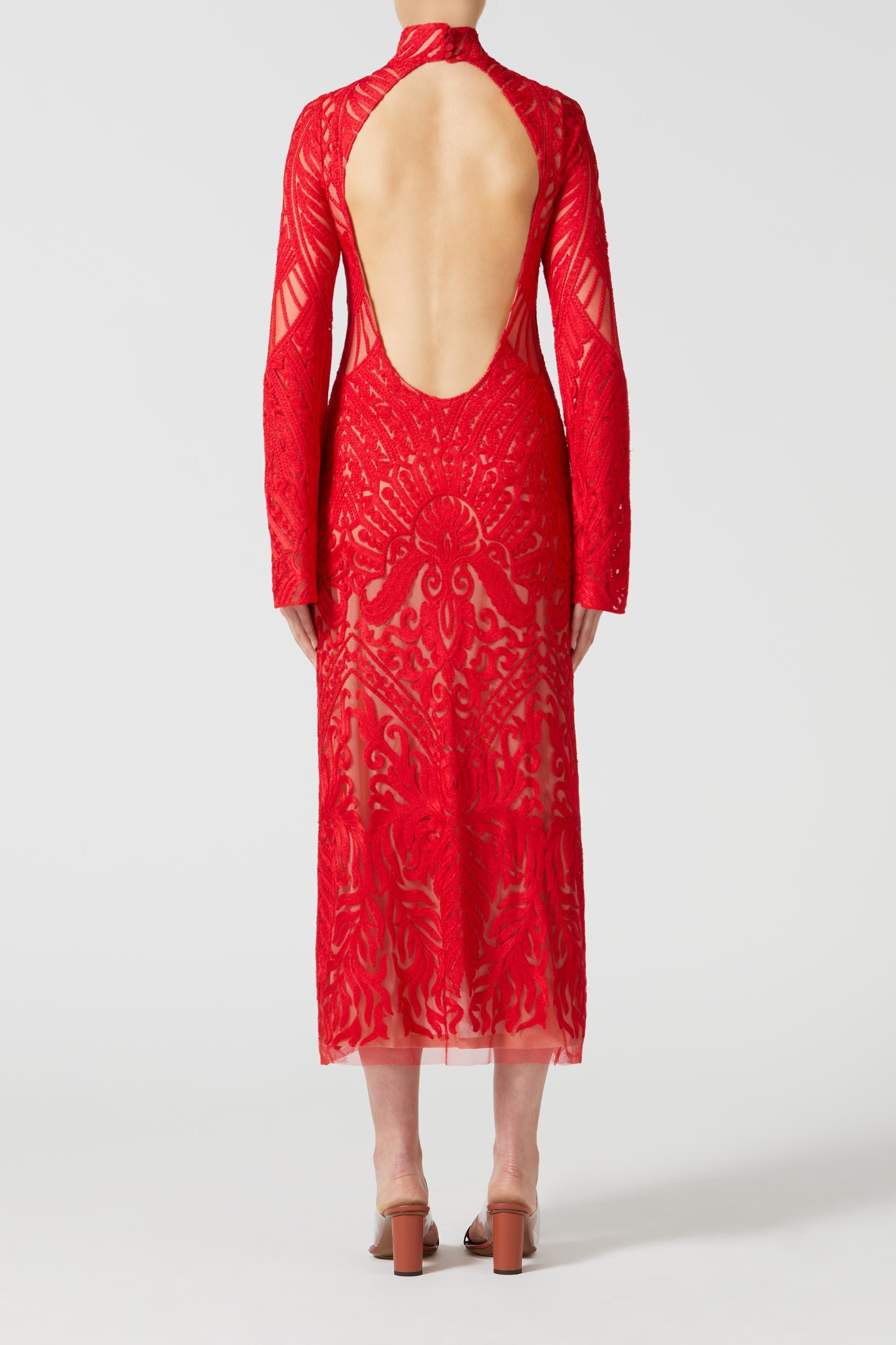 oasis red velvet dress