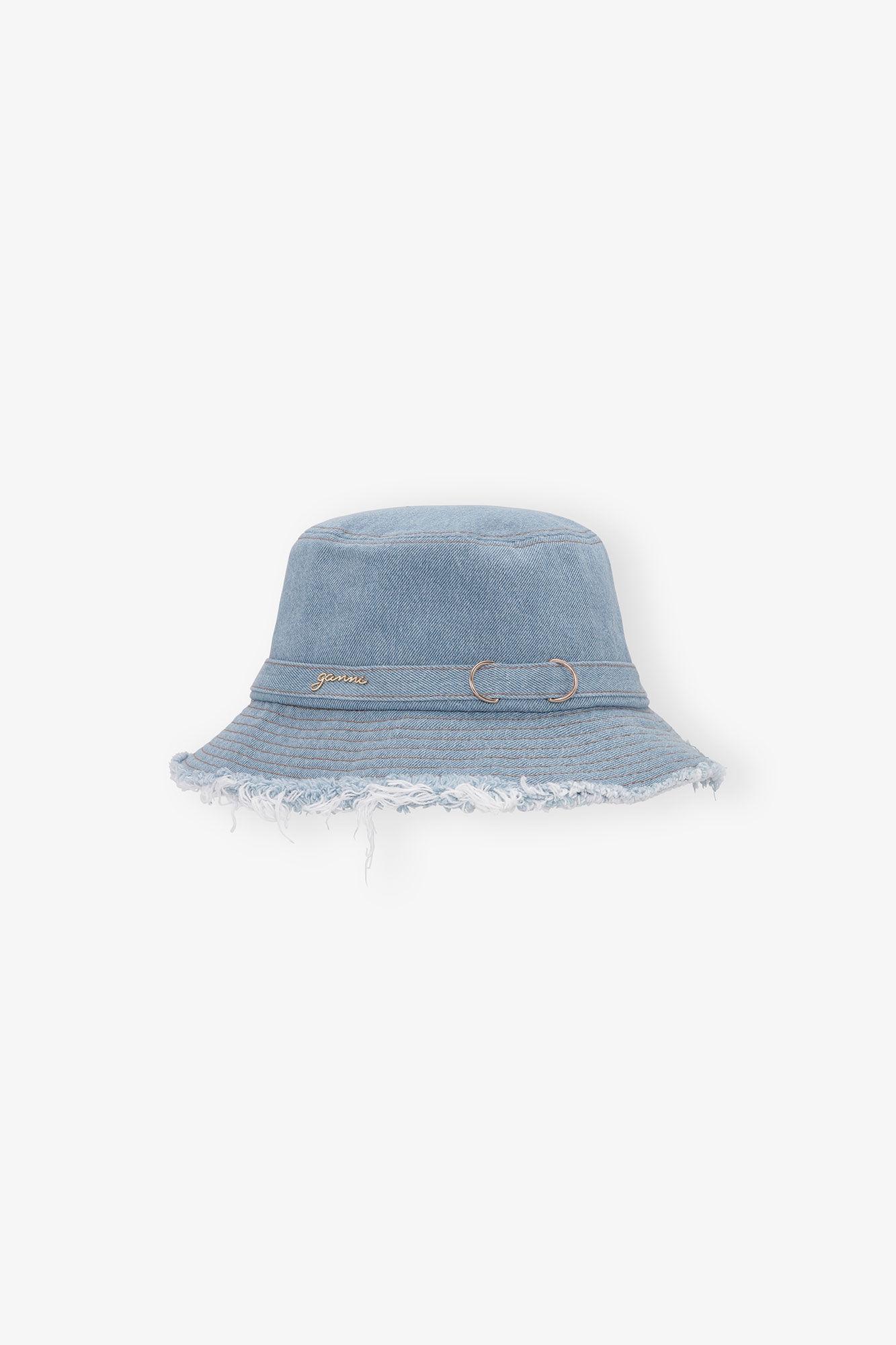 【GANNI】Logo patch denim bucket hat/追跡+関税+全国送料込み Ganni Denim Bucket Hat in Blue | Lyst