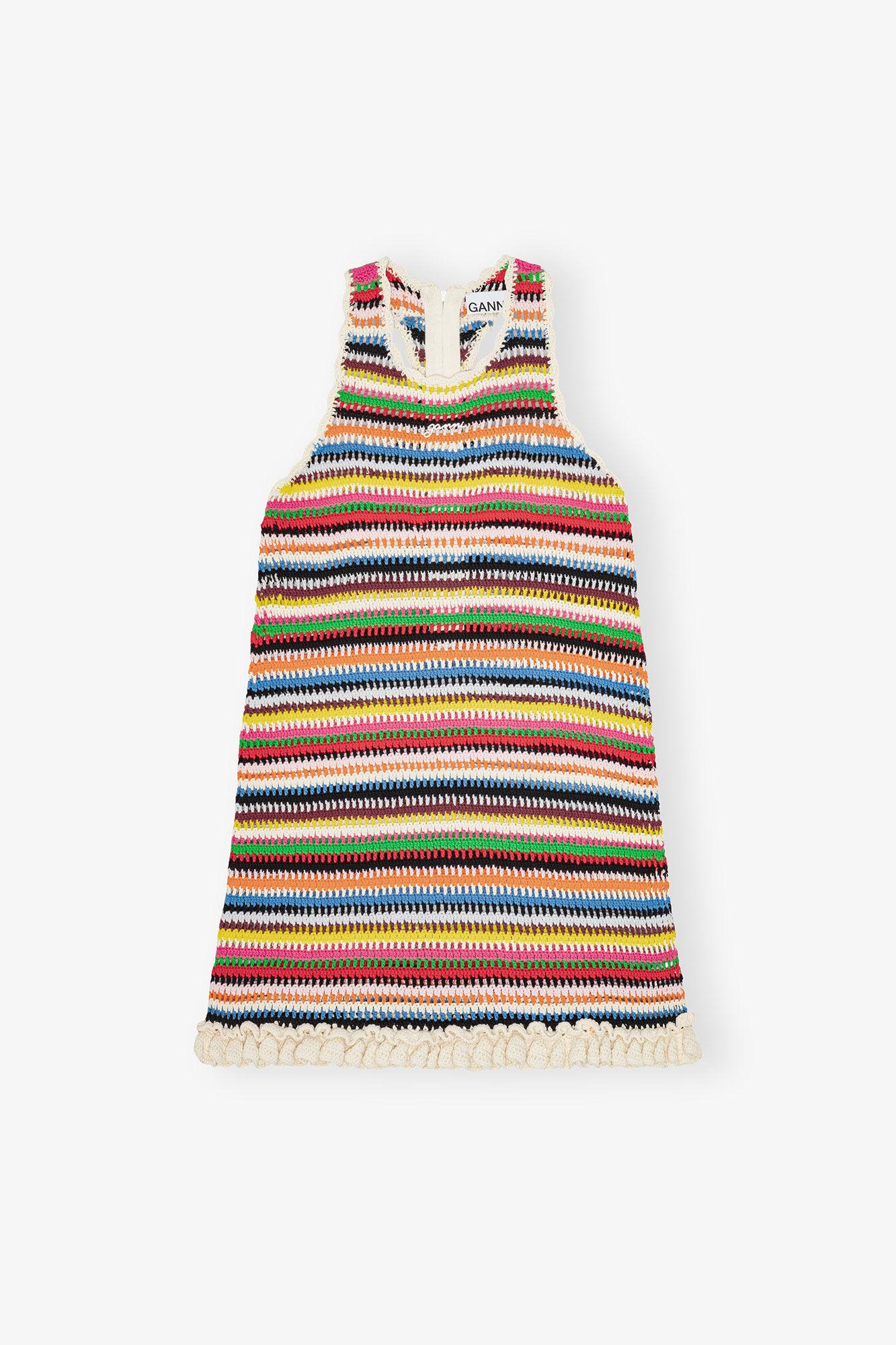 ganni striped halter dress Ganni Light Chiffon Striped Halter Coverup Maxi Dress