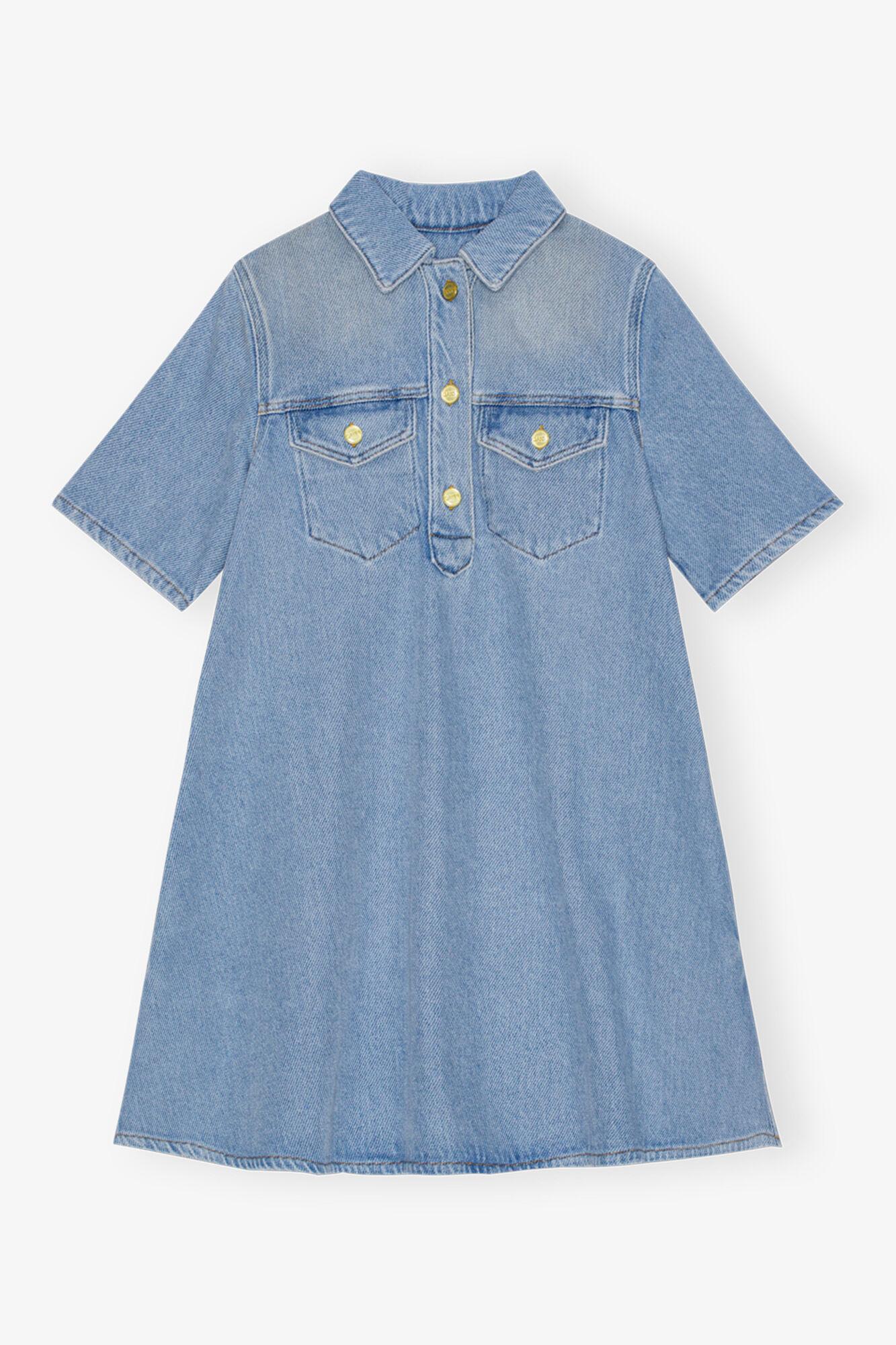 GANNI ♥ Heavy Denim Mini Dress/追跡付 Egret Heavy Denim Mini Dress | GANNI