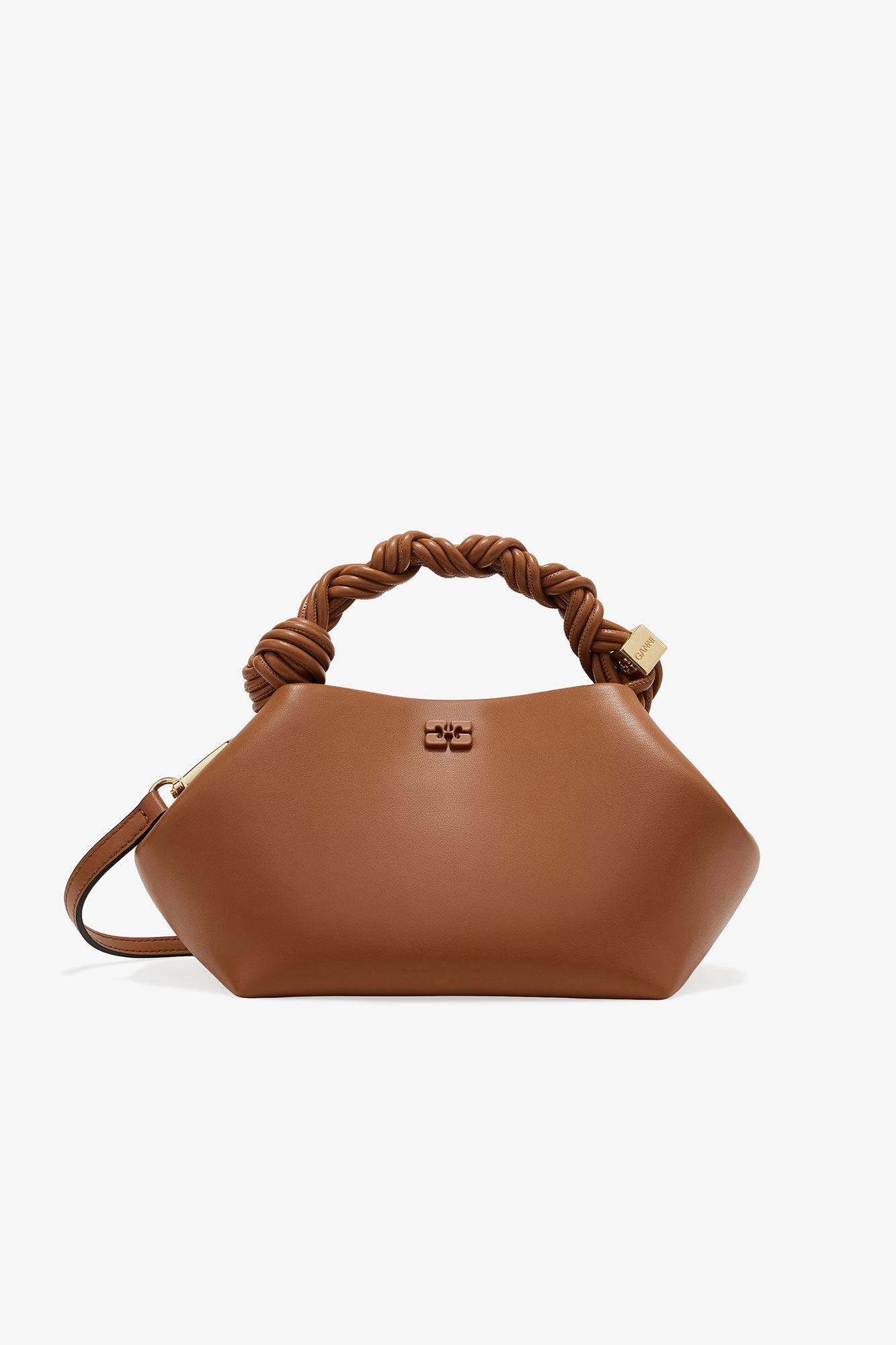 Ganni Caramel Small Bou Bag in Brown | Lyst
