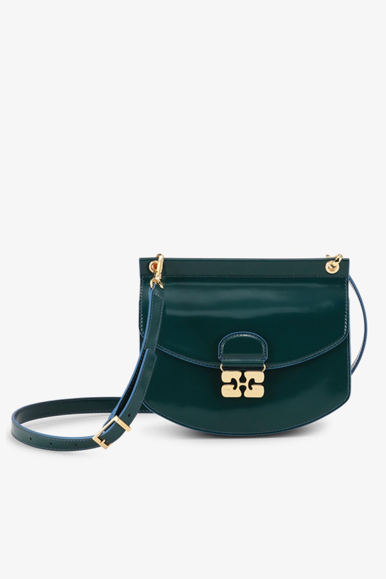 【関税＆送料込み】Ganni Apo G Bag Mini Crossbody Ganni Apo-G Bag Small Patent in Black – Leigh's of Breton