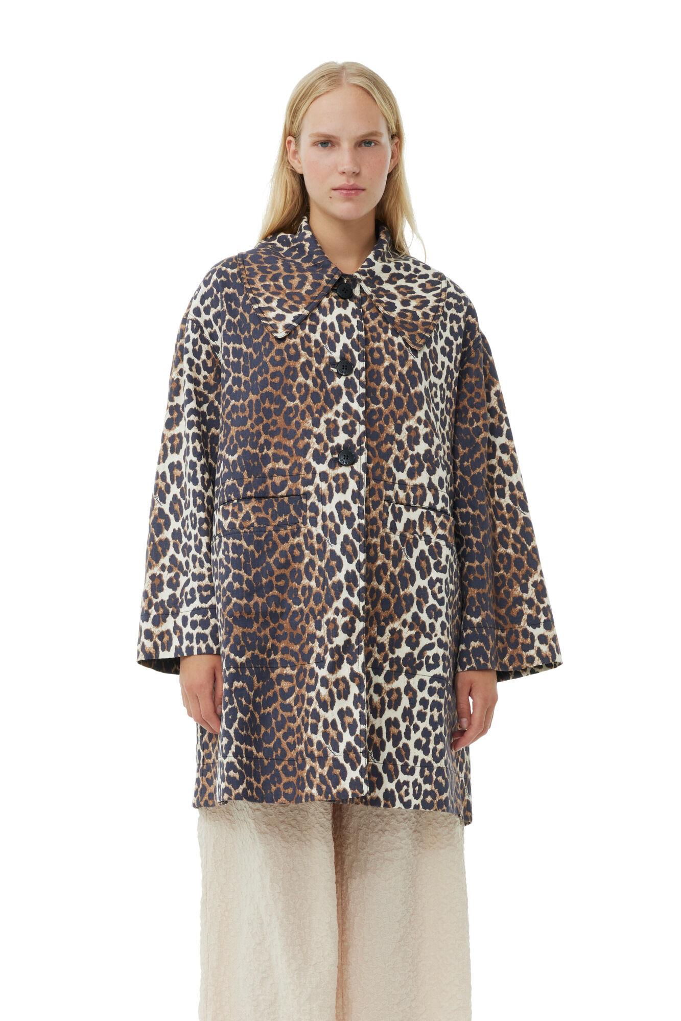 Animal Print Ganni Leopard Rain Coat Leopard Print Donna Karan Raincoat  Ganni Leopard Raincoat Jacket